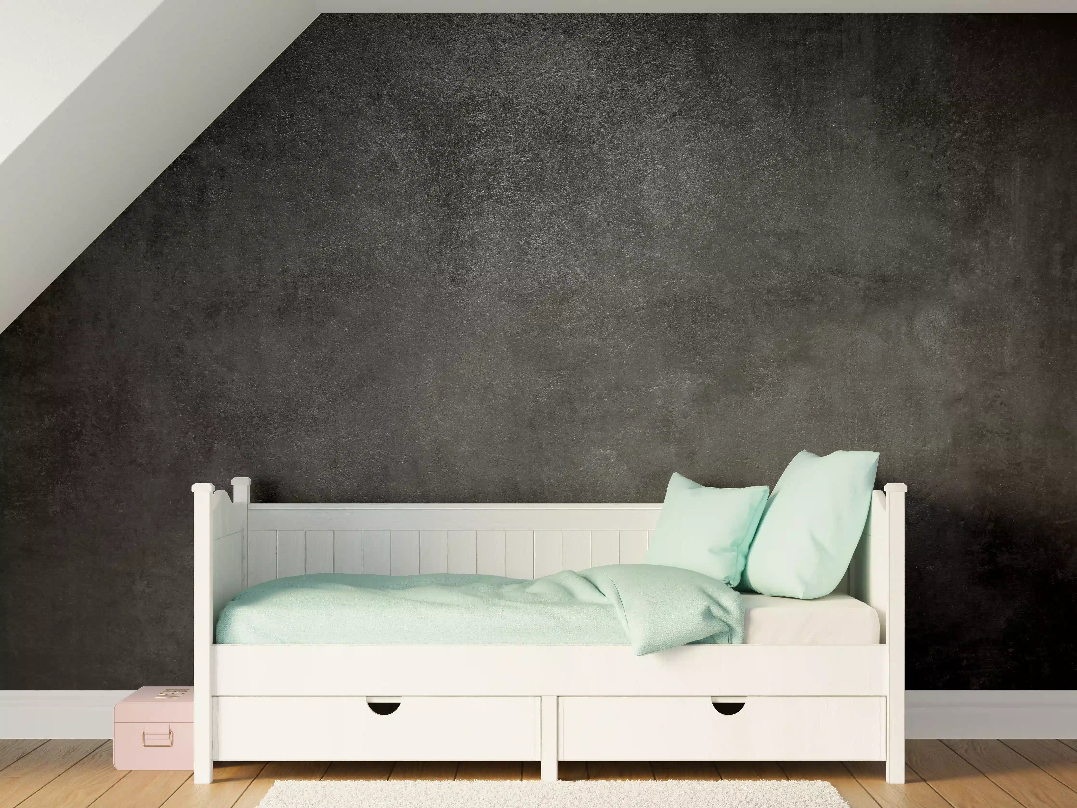 Kinderzimmer Wandgestaltung - Dunkler Schiefer Textur
