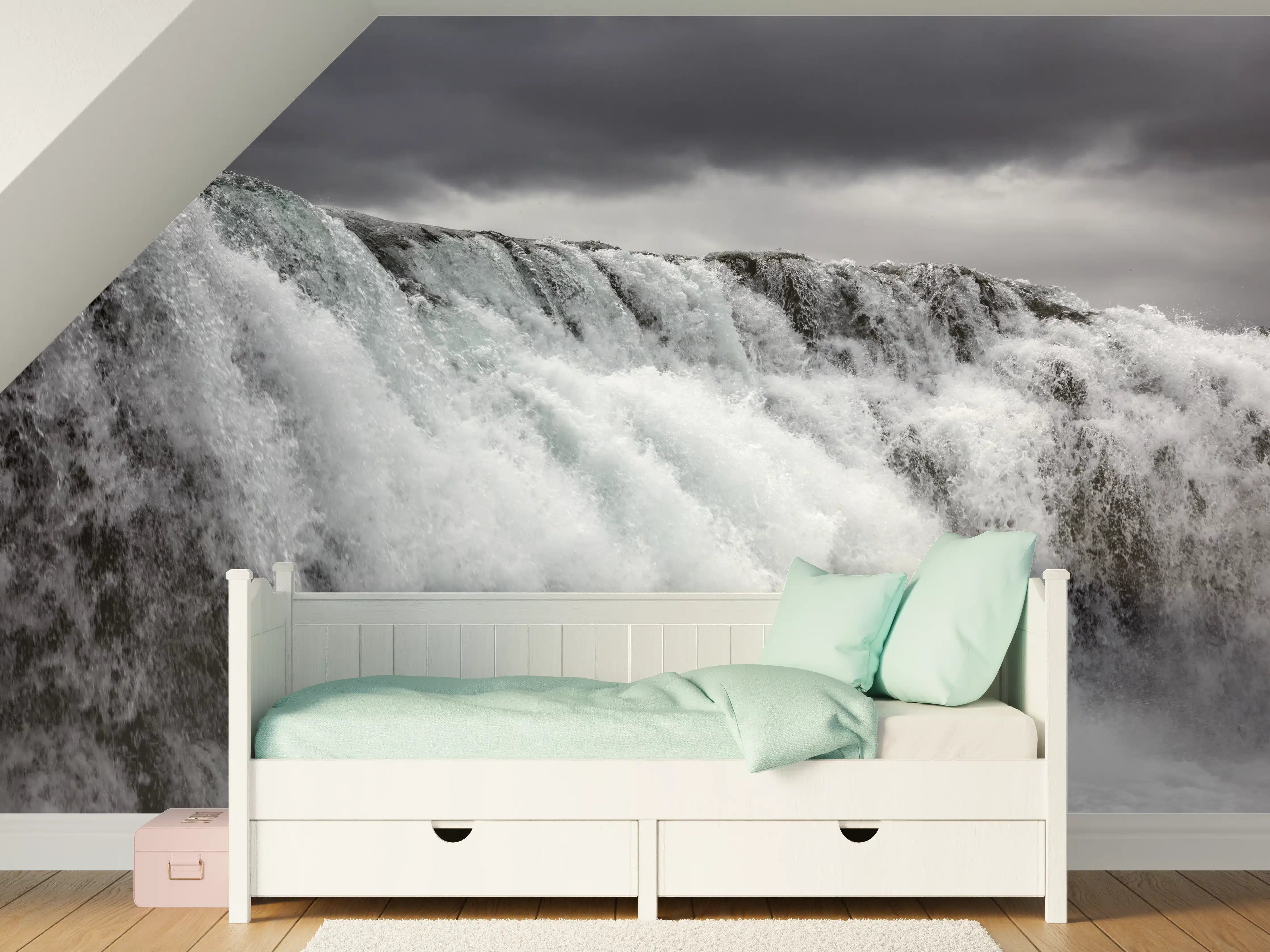 Kinderzimmer Wandgestaltung - Dunkler Wasserfall