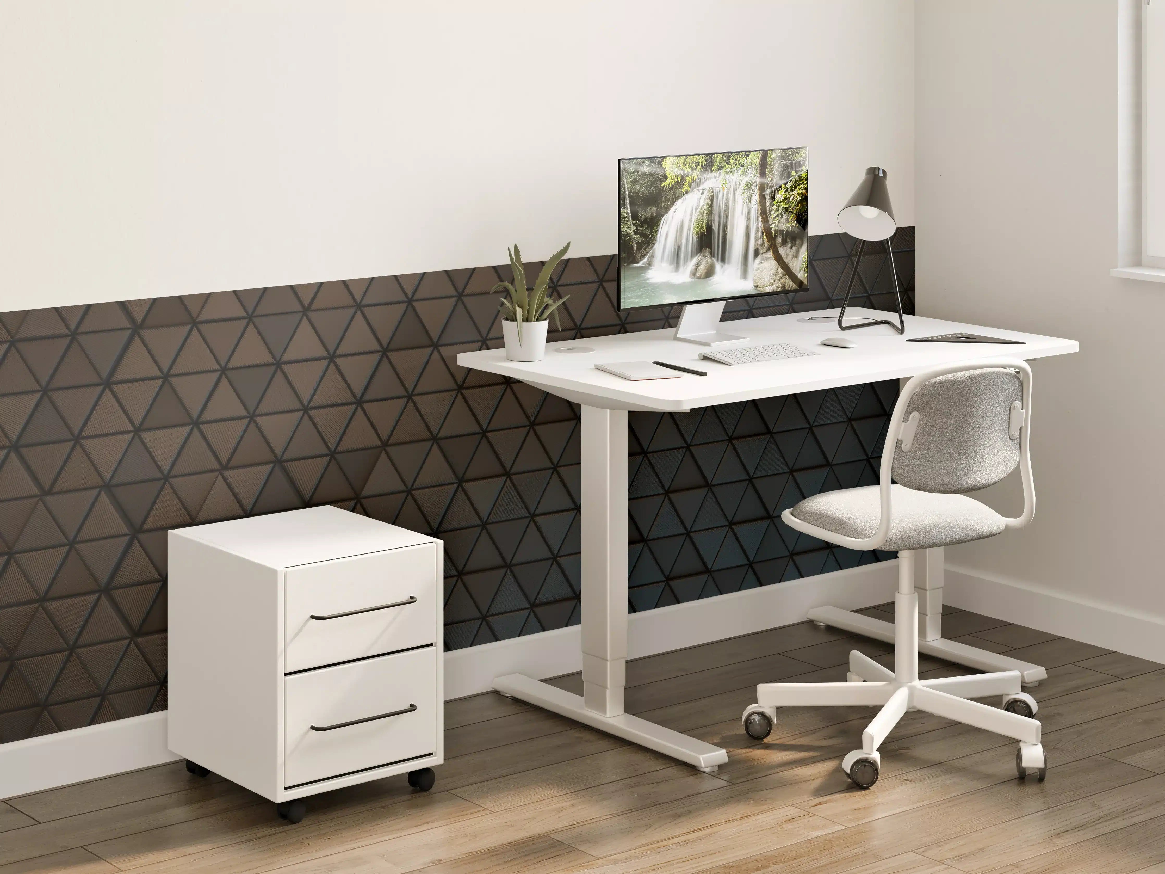 Kinderzimmer Wandgestaltung - Dunkler geometrischer Panel-Hintergrund