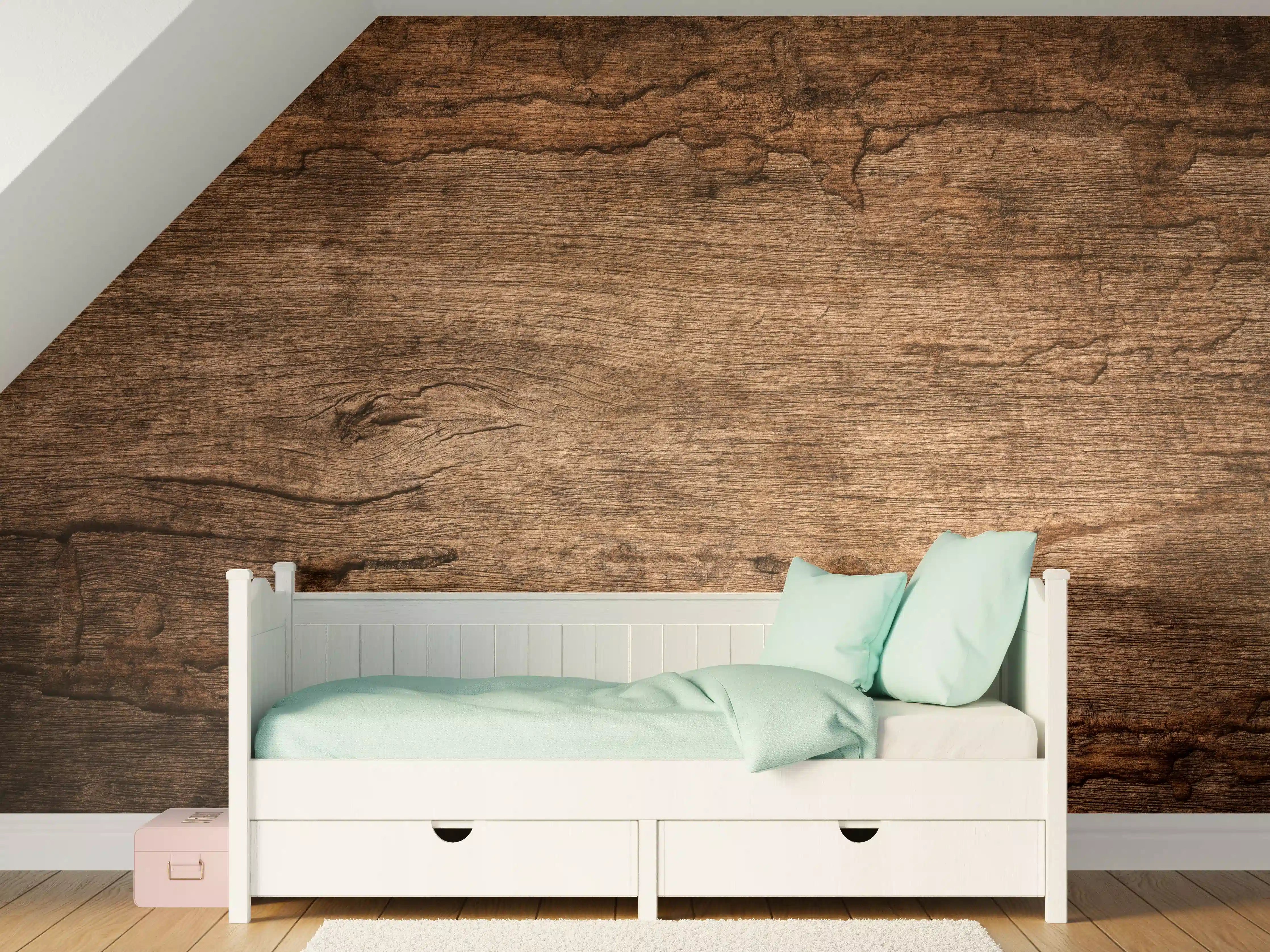 Kinderzimmer Wandgestaltung - Dunkles verfallendes Holz