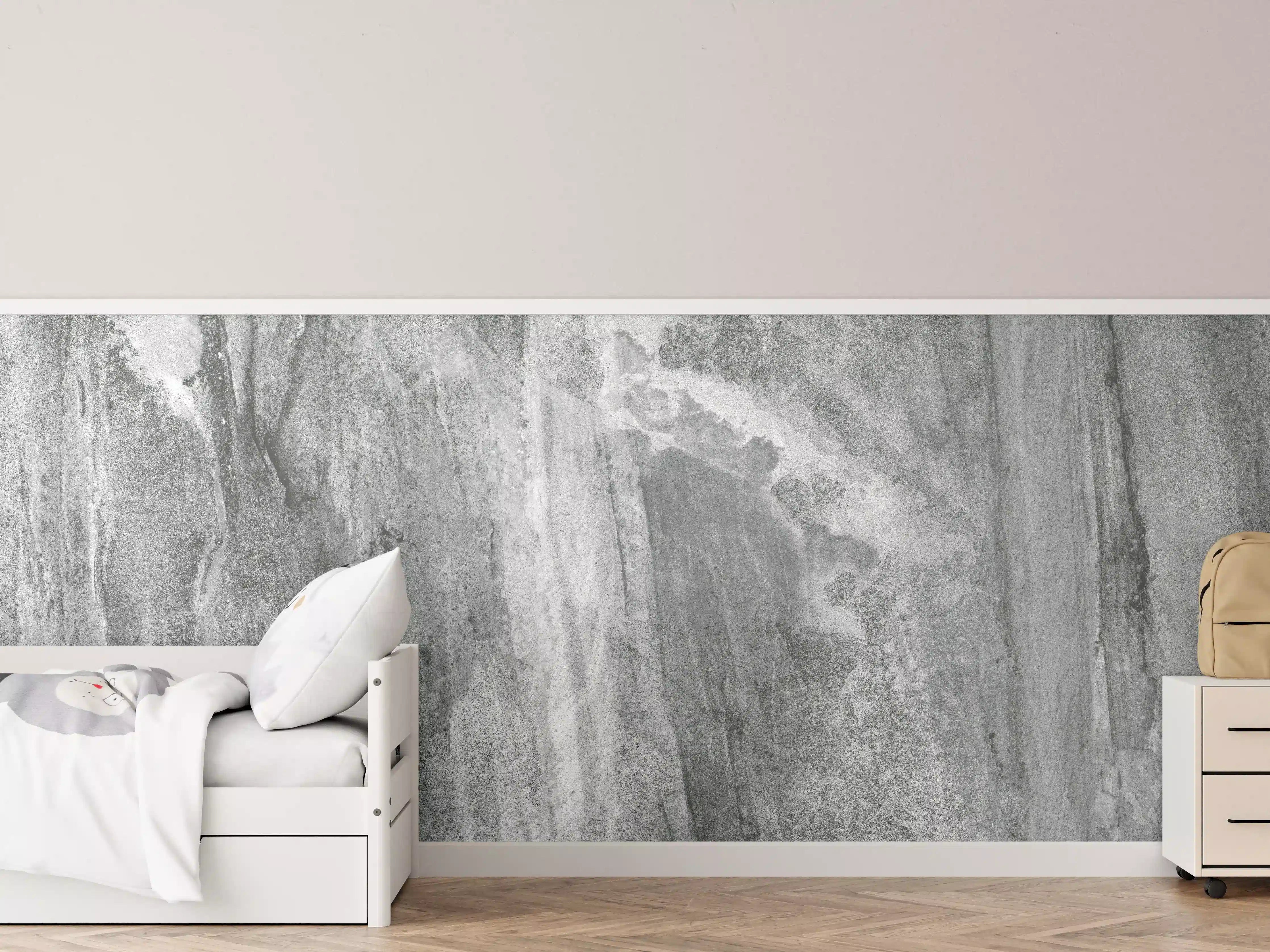 Kinderzimmer Wandgestaltung - Edel Graue Marmor Textur