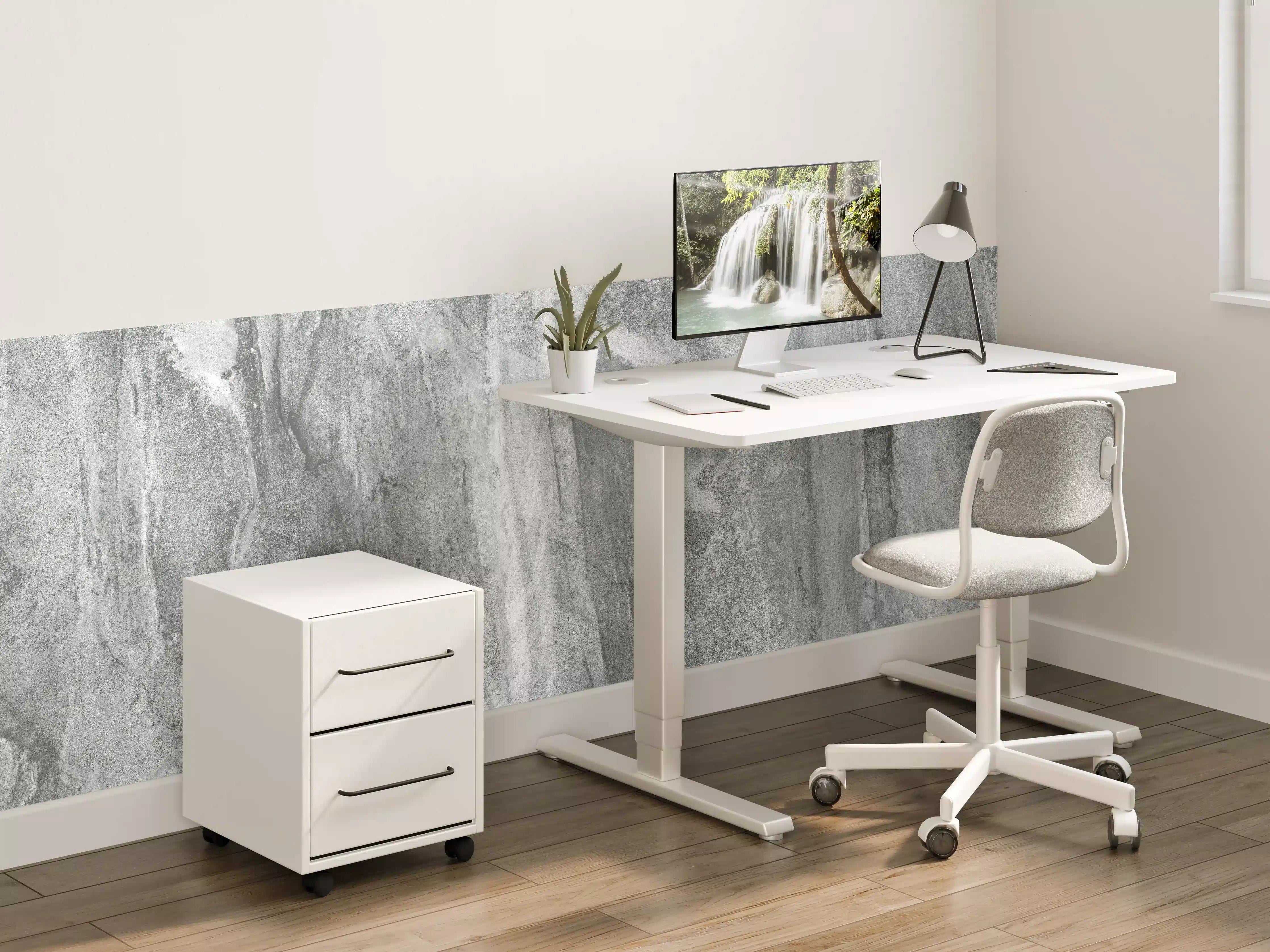 Kinderzimmer Wandgestaltung - Edel Graue Marmor Textur