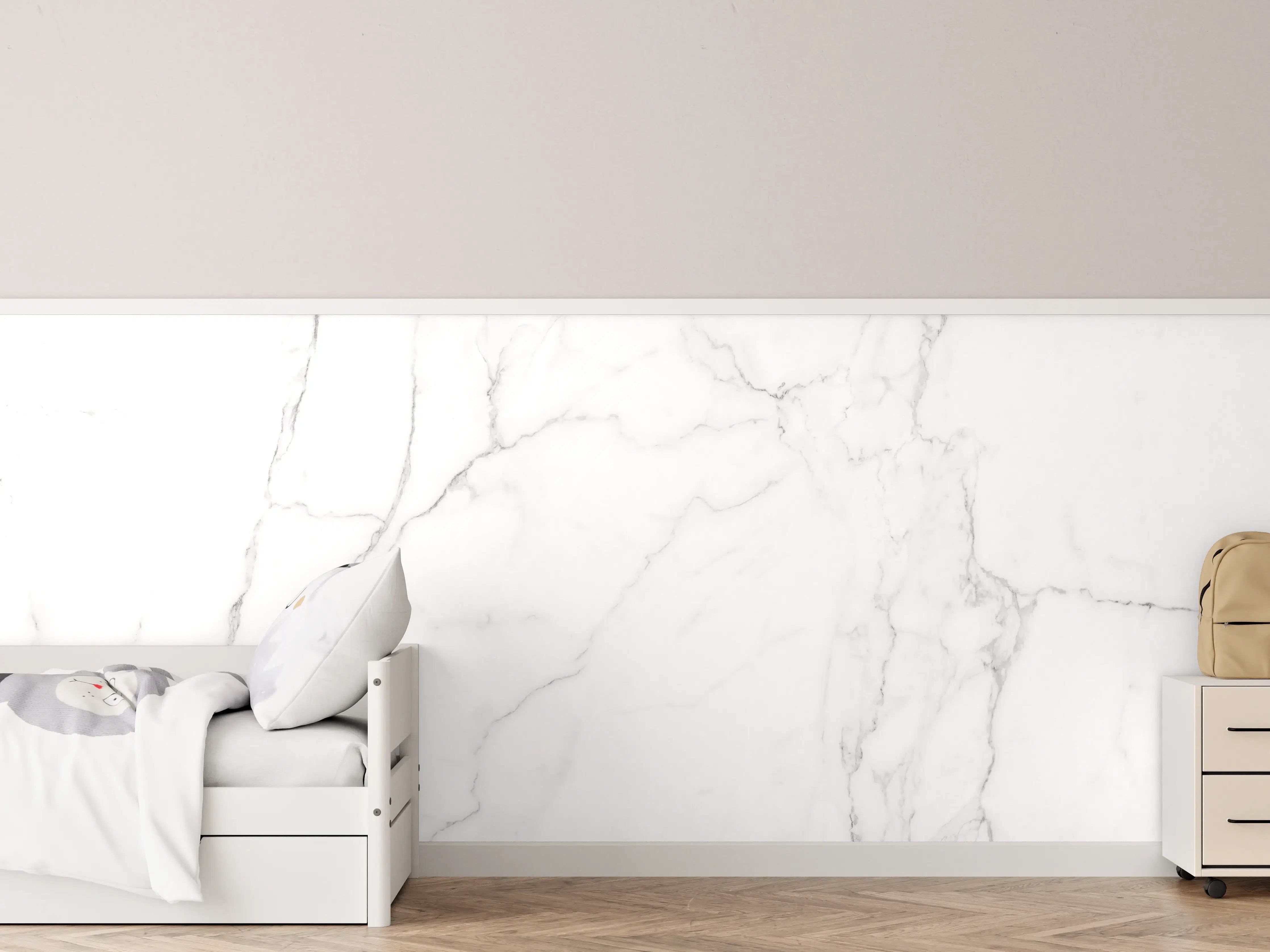 Kinderzimmer Wandgestaltung - Edle Marmor-Textur im Luxus-Stil