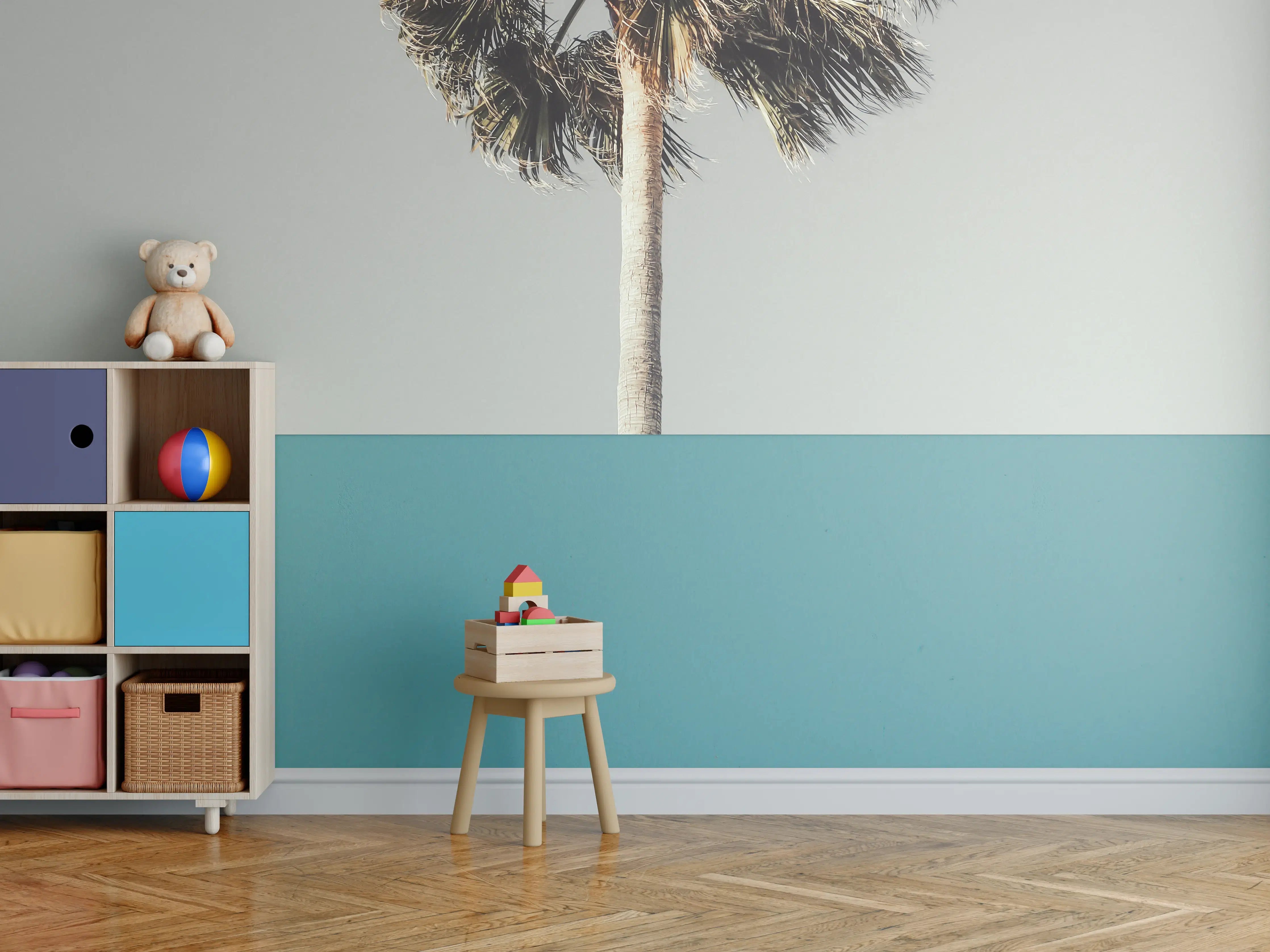 Kinderzimmer Wandgestaltung - Einfache Palme