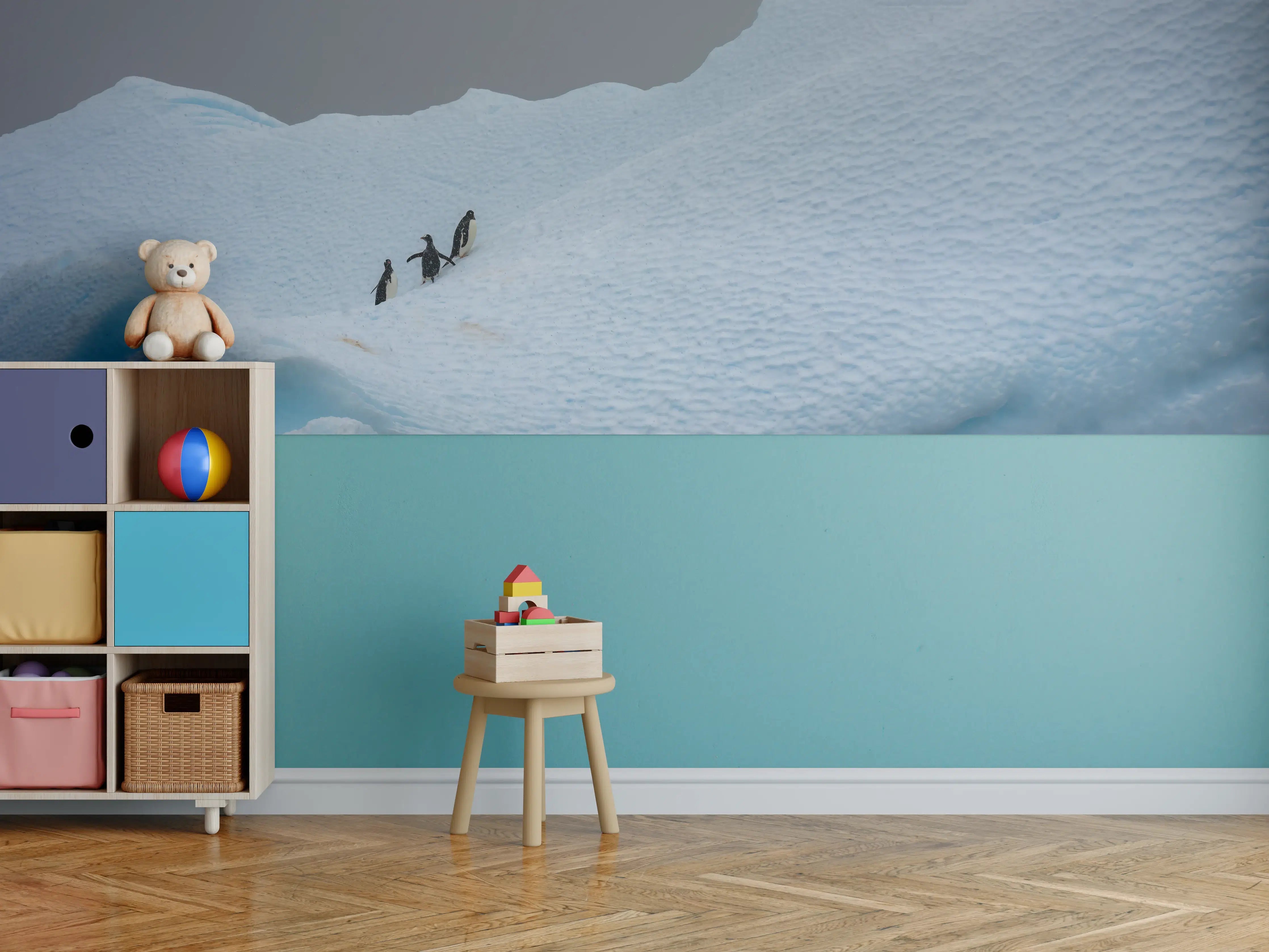 Kinderzimmer Wandgestaltung - Eisige Region - Südpol