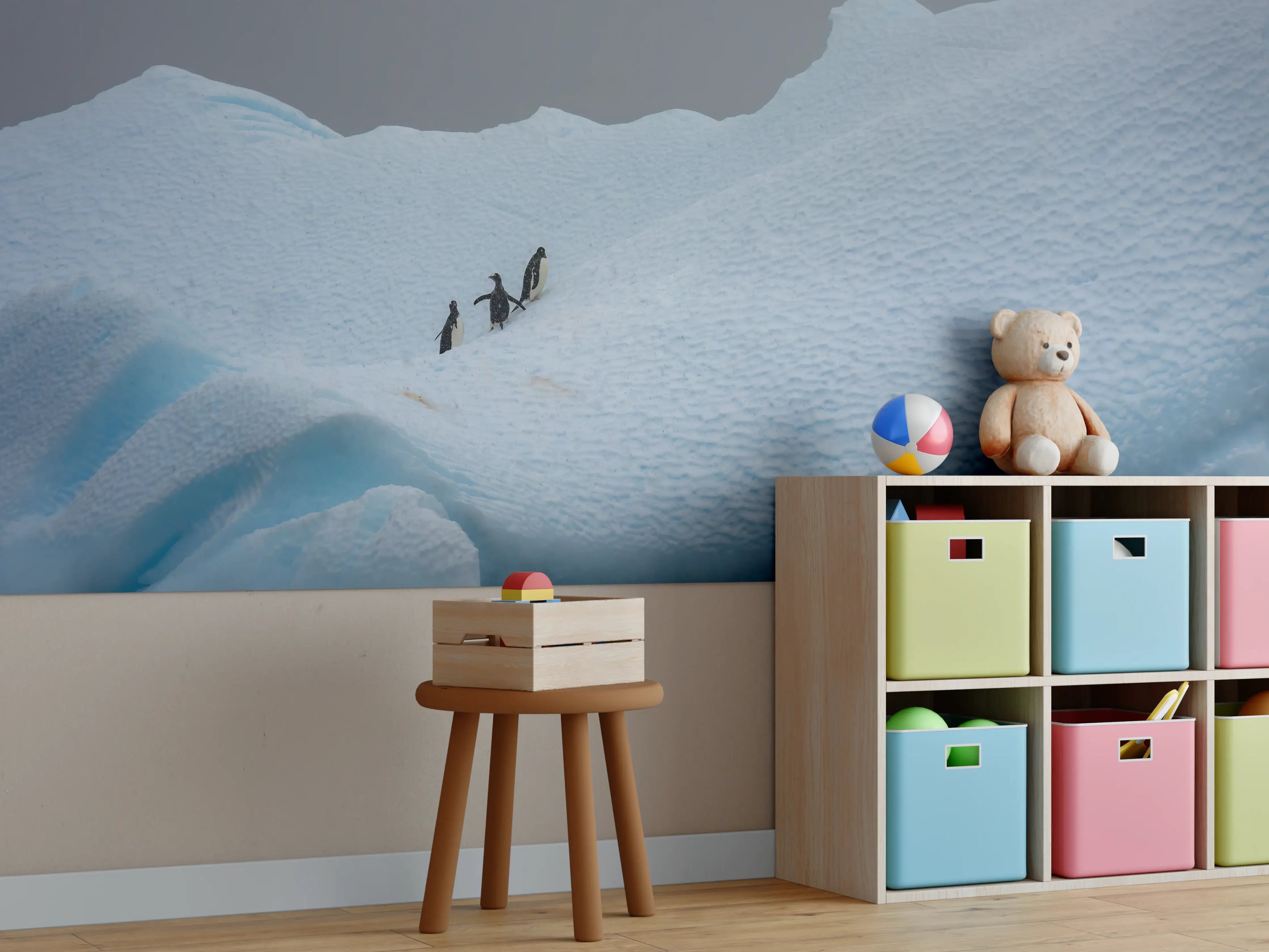 Kinderzimmer Wandgestaltung - Eisige Region - Südpol
