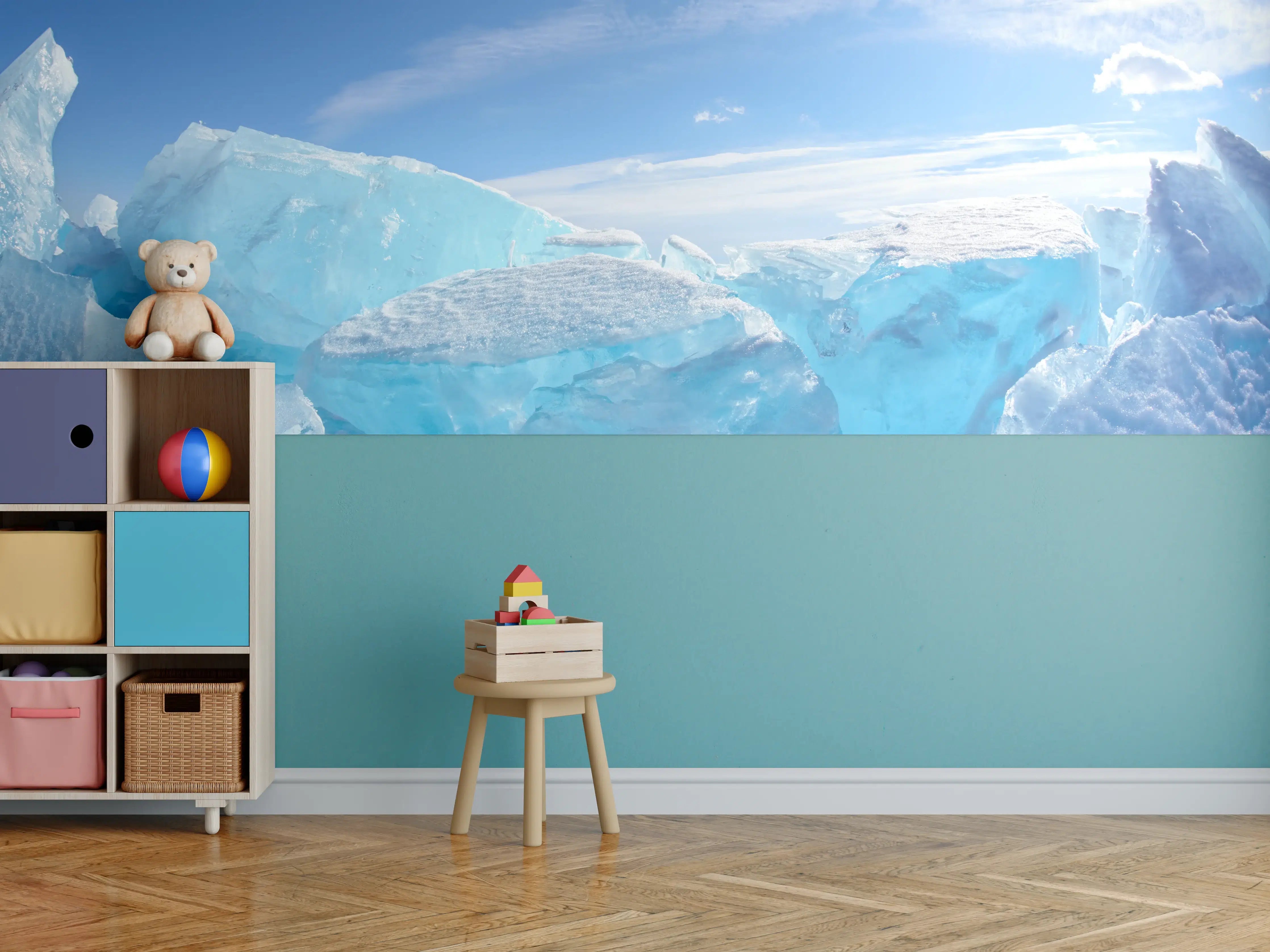 Kinderzimmer Wandgestaltung - Eisriff am Baikalsee