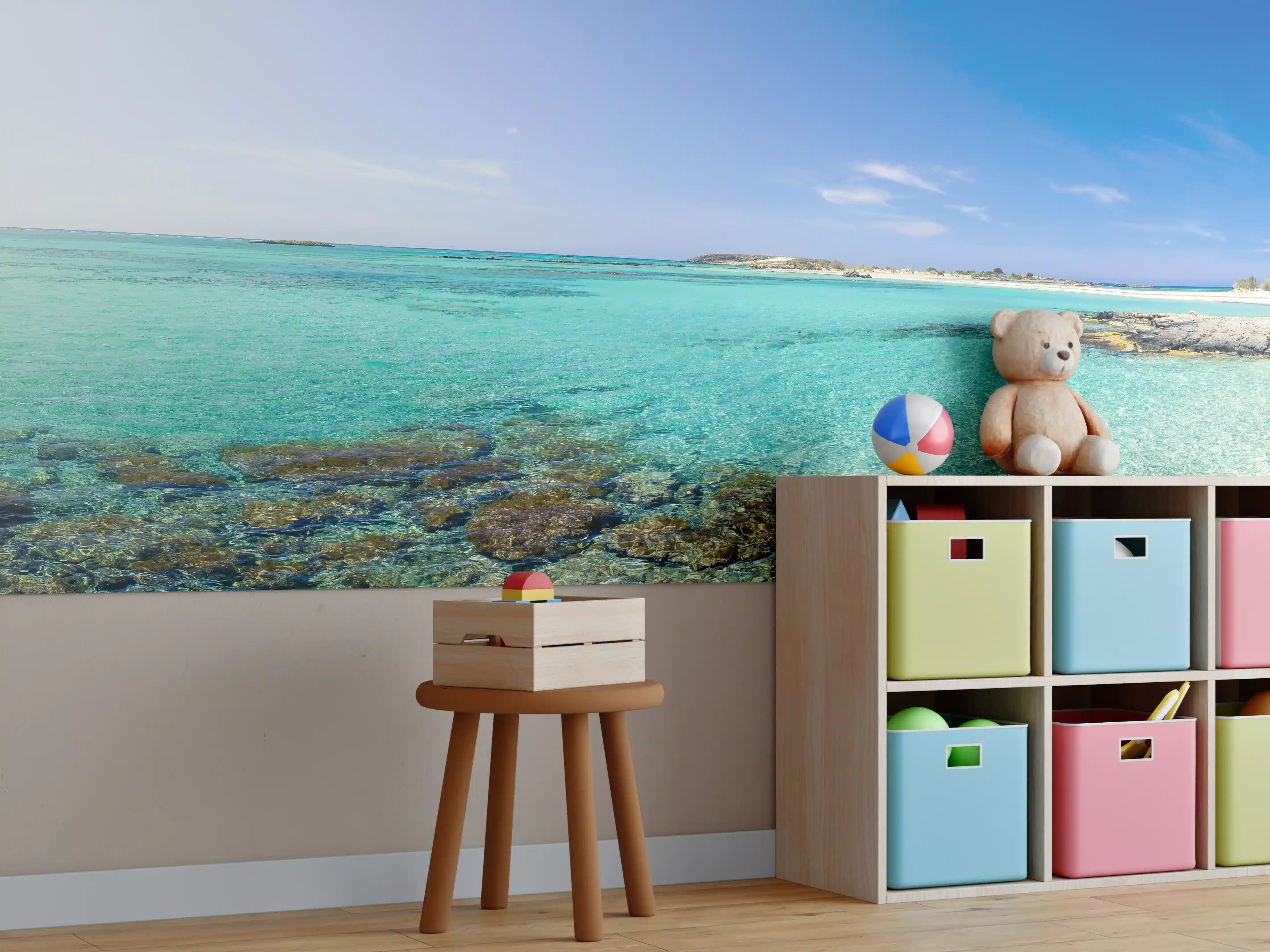 Kinderzimmer Wandgestaltung - Elafonisi Strand Panorama