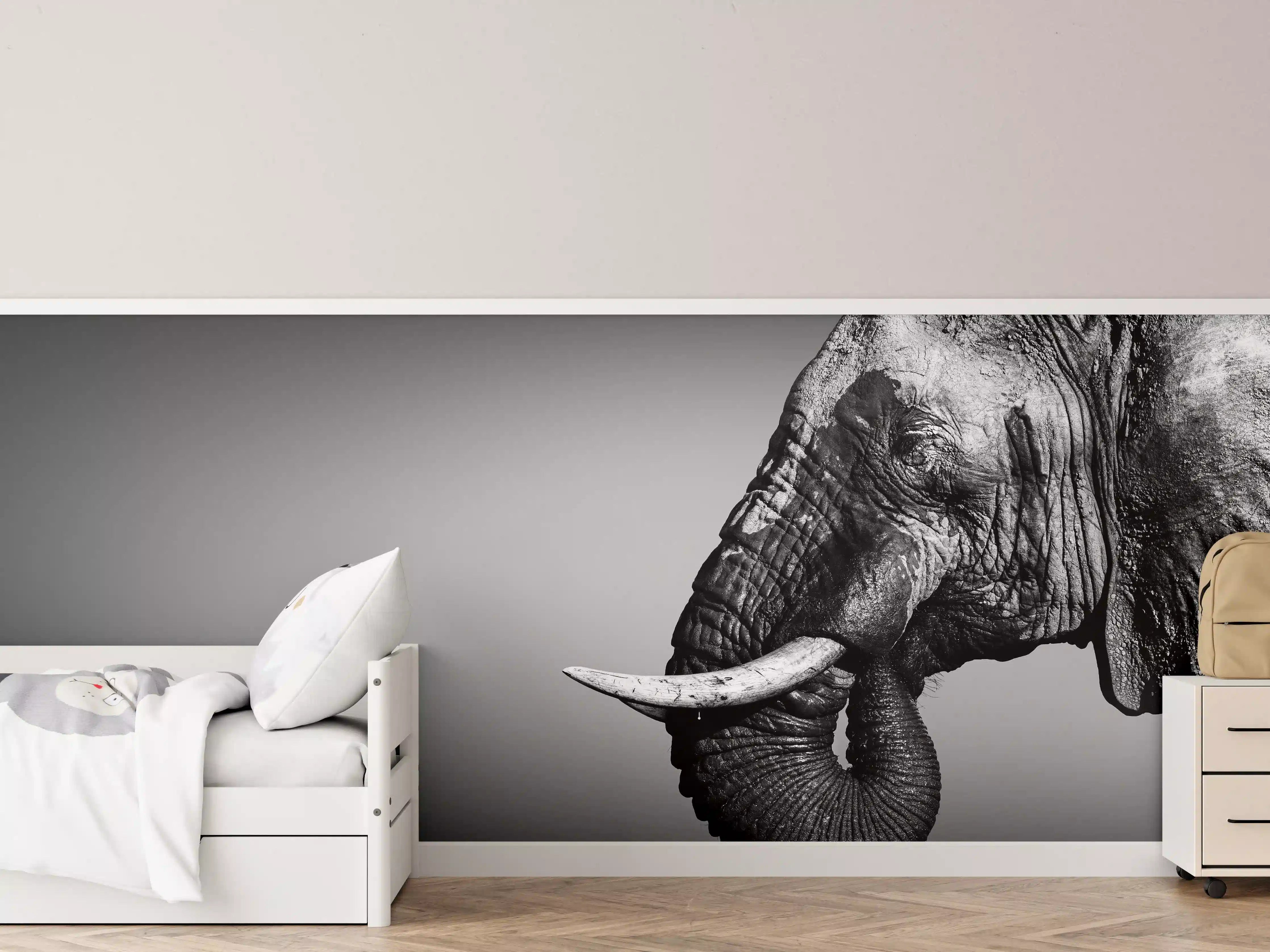 Kinderzimmer Wandgestaltung - Elefanten Portrait
