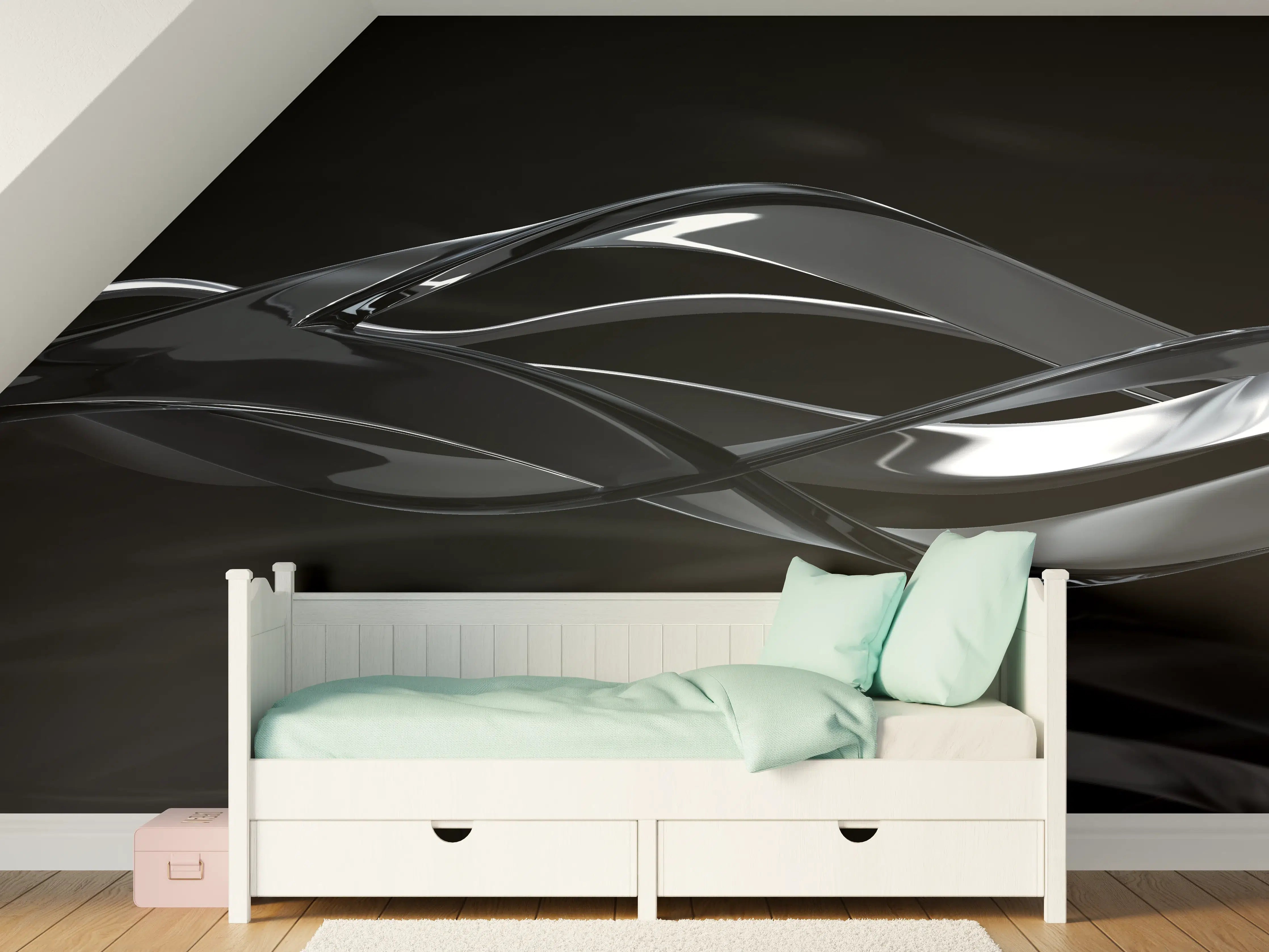 Kinderzimmer Wandgestaltung - Elegant fließende Bewegung