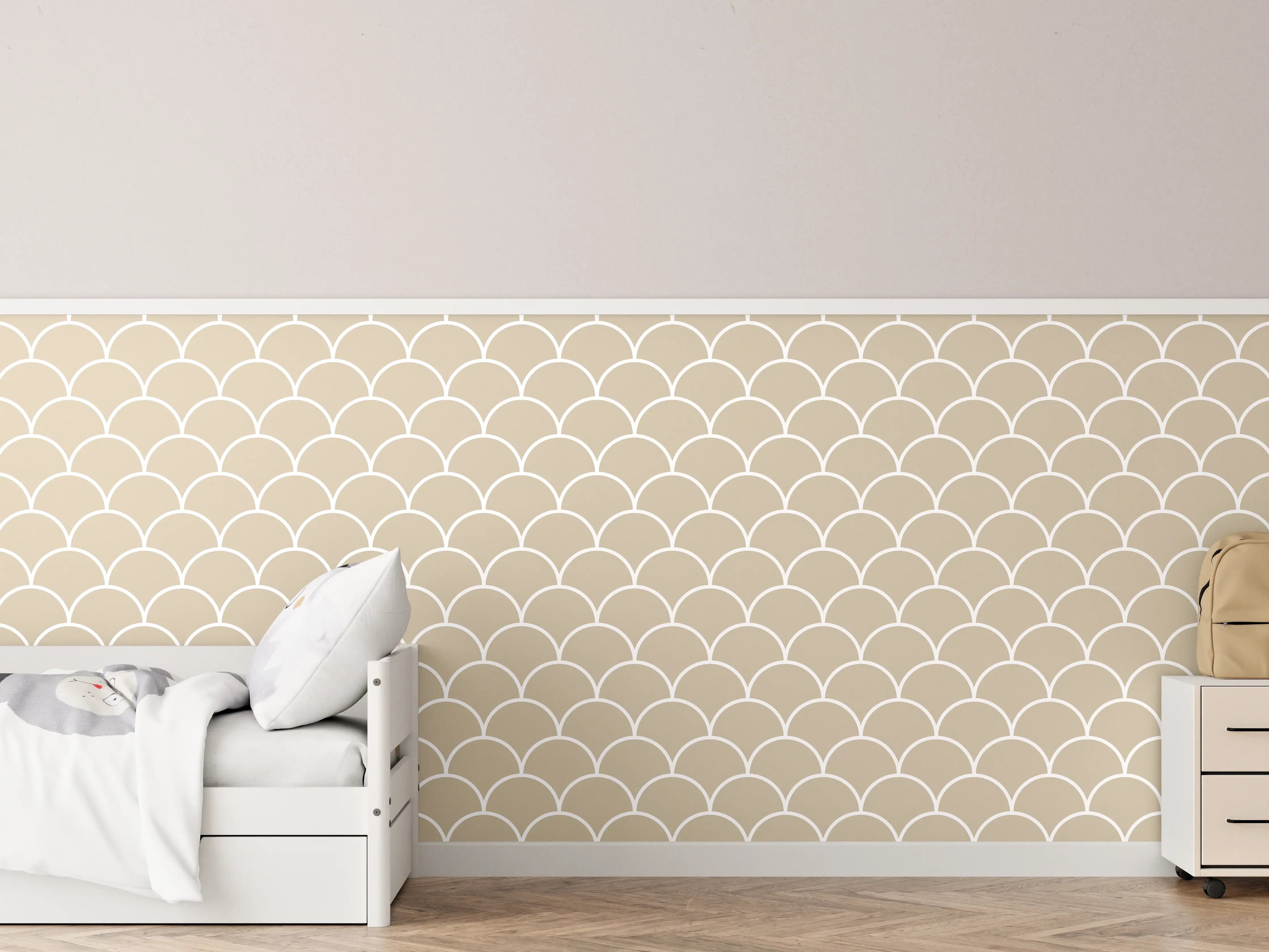 Kinderzimmer Wandgestaltung - Elegante Cappuccino-Muster im Zuhause