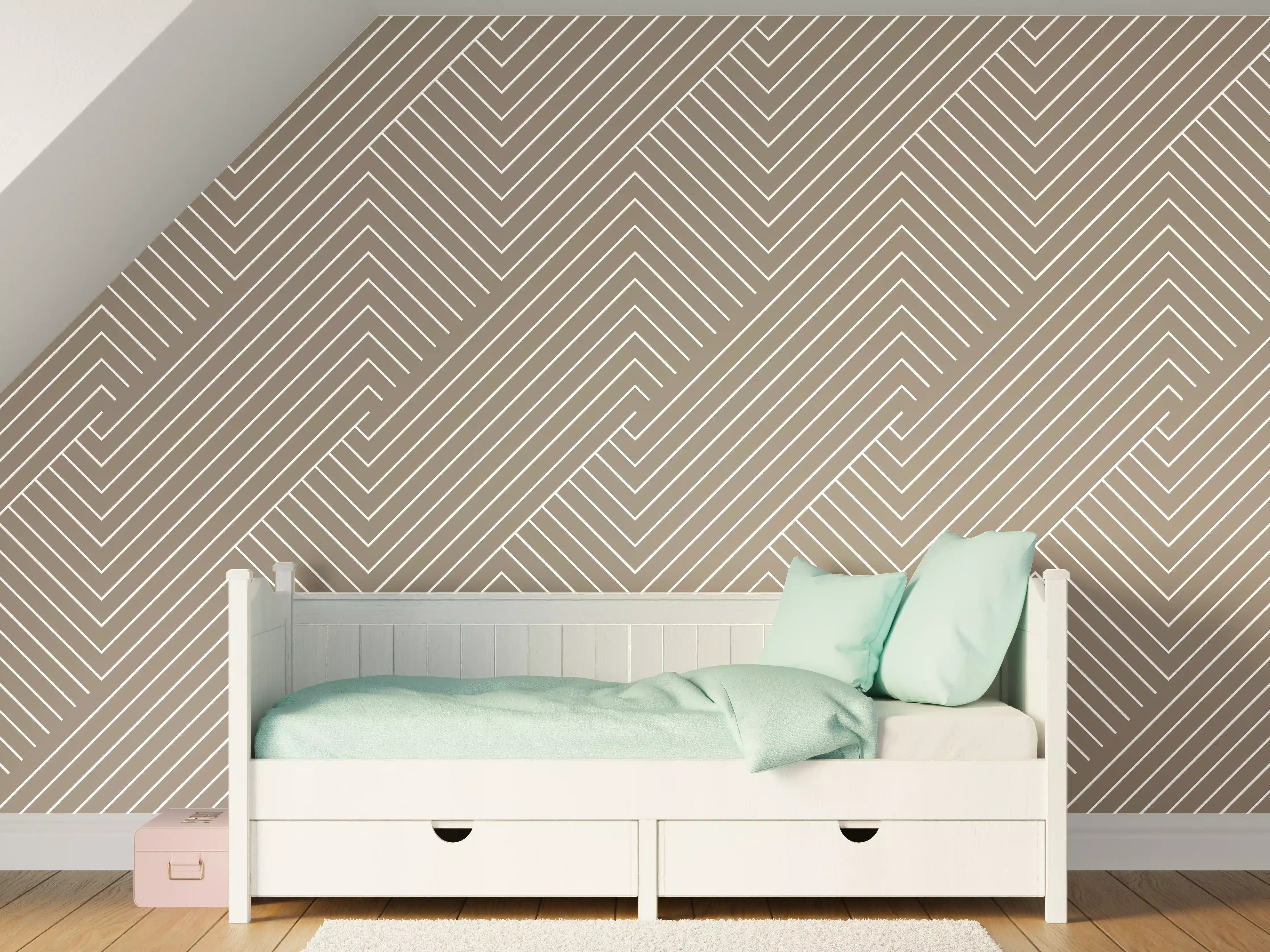 Kinderzimmer Wandgestaltung - Elegante Geometrische Wandgestaltung