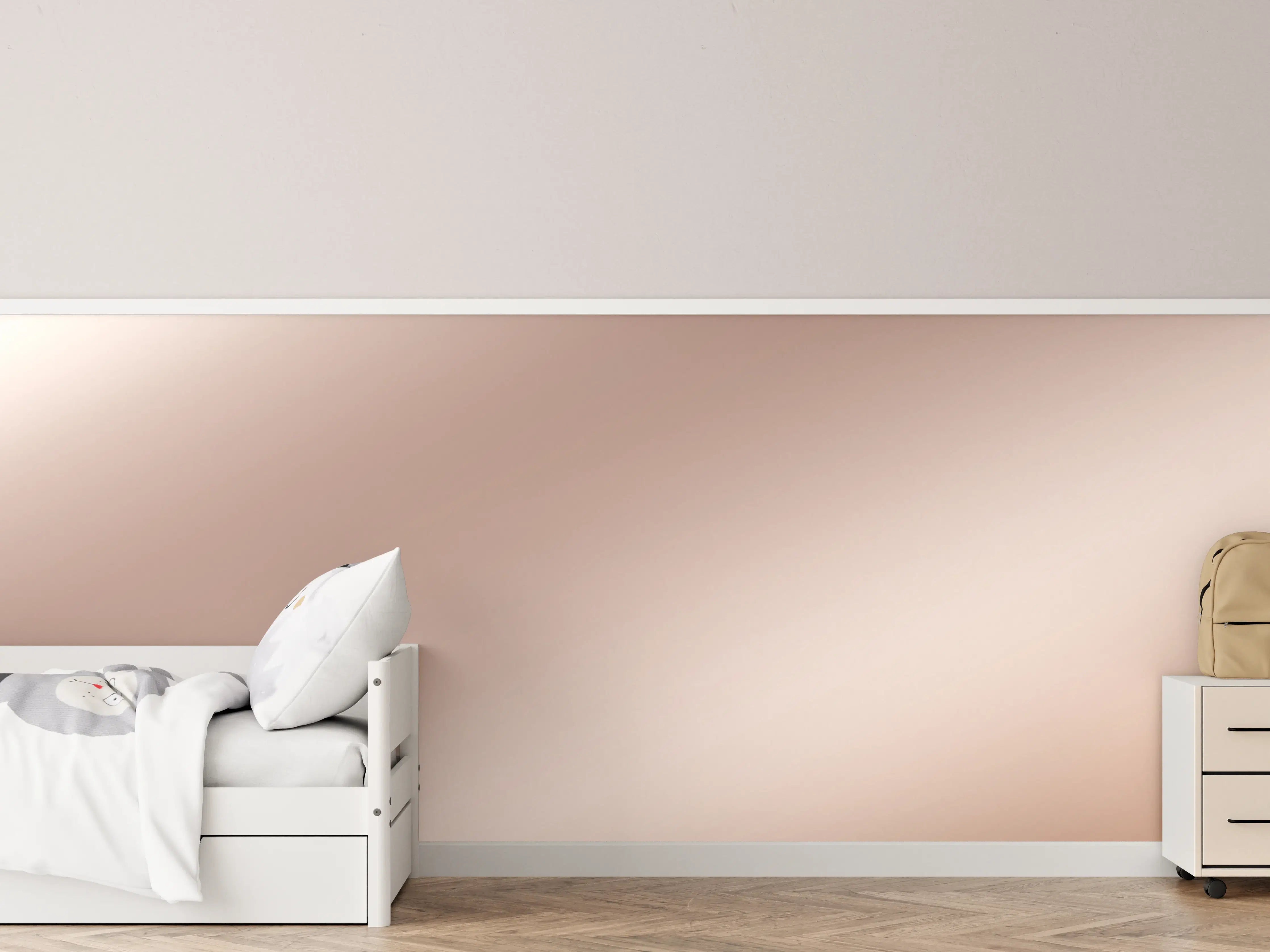 Kinderzimmer Wandgestaltung - Elegante Metallic-Bronze Wand