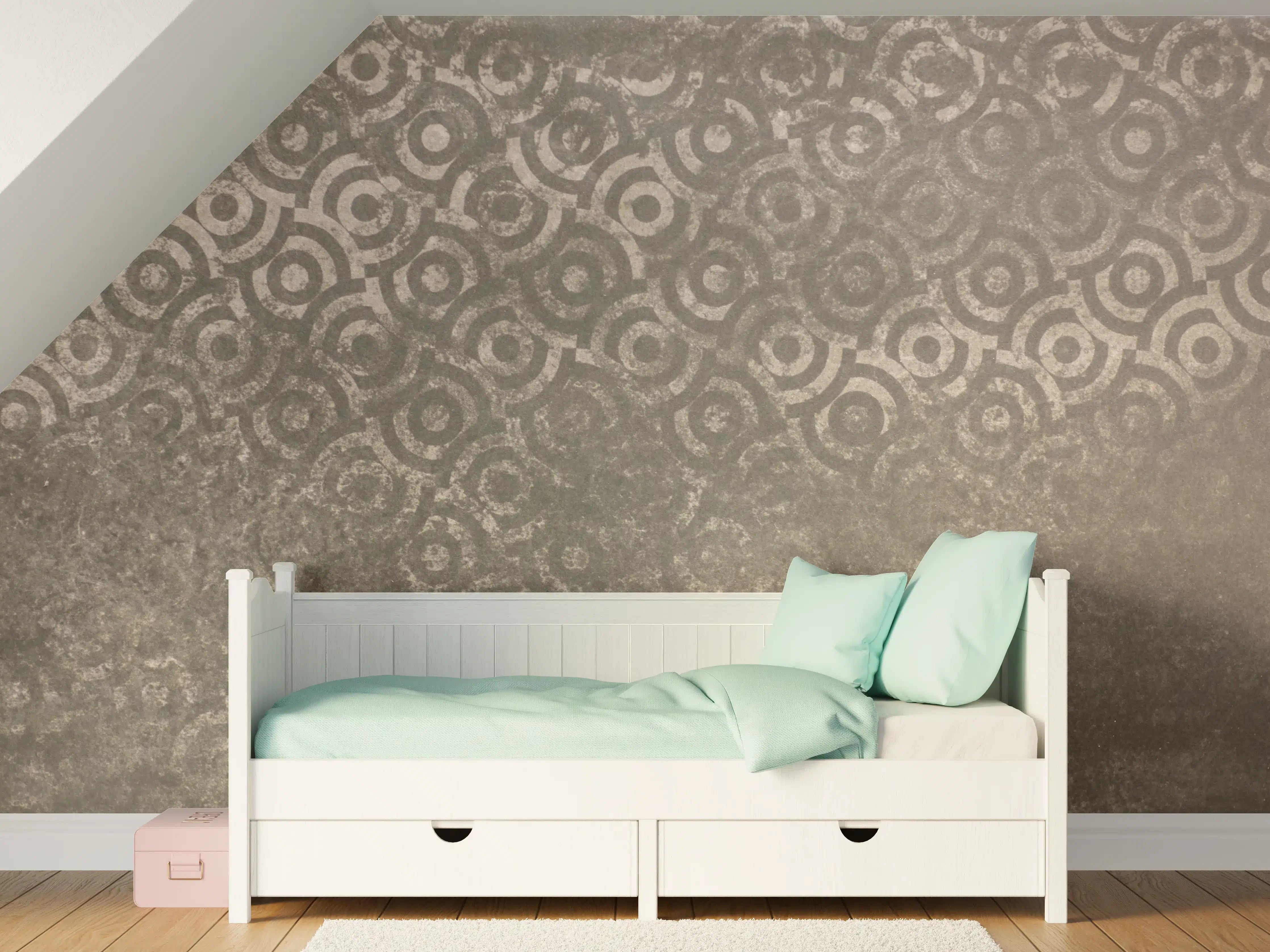 Kinderzimmer Wandgestaltung - Elegante Metallic-Textur in Bronzeoptik