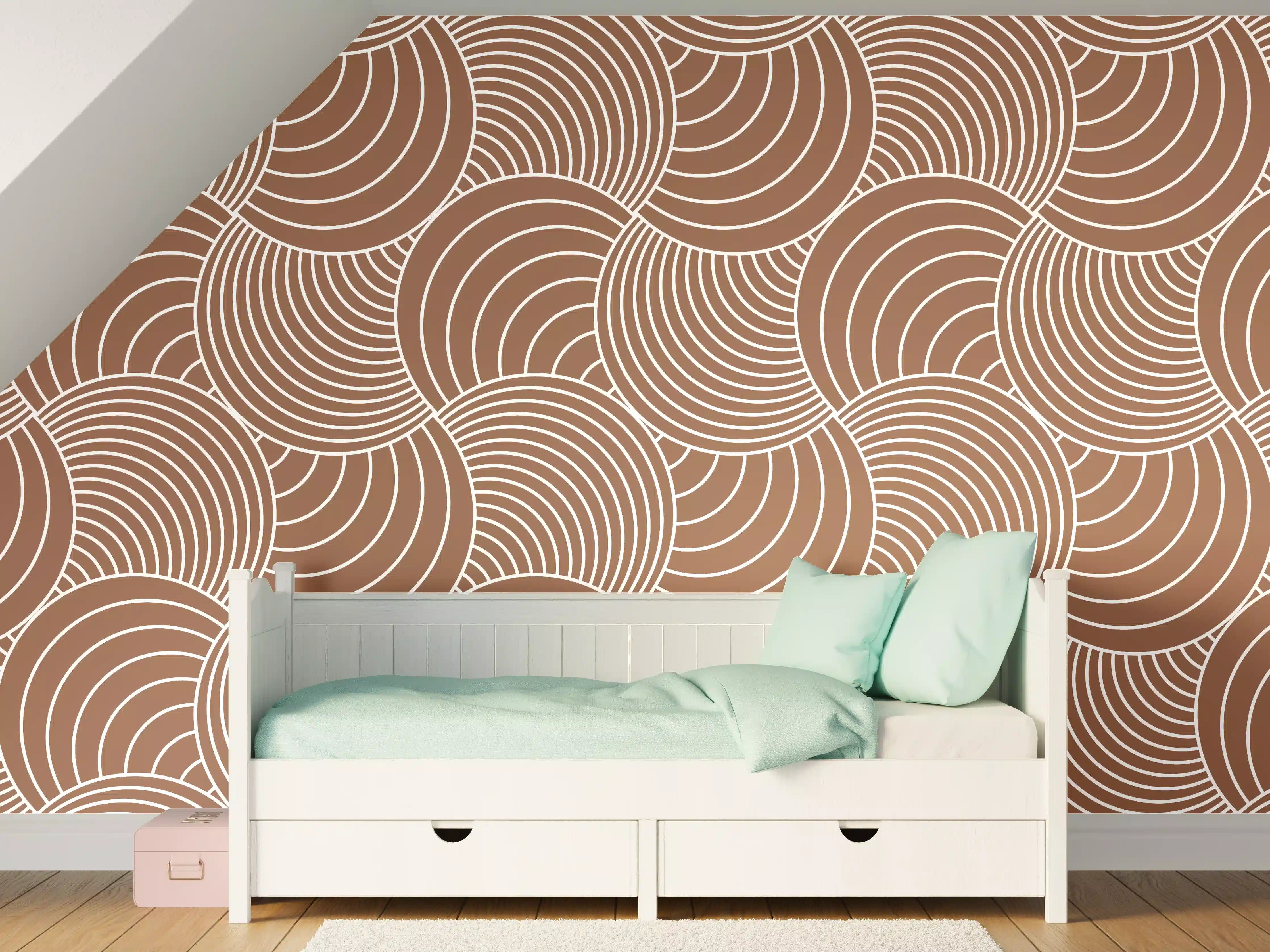 Kinderzimmer Wandgestaltung - Elegante Weiß-Grau Marmor-Textur mit filigranen Graunuancen