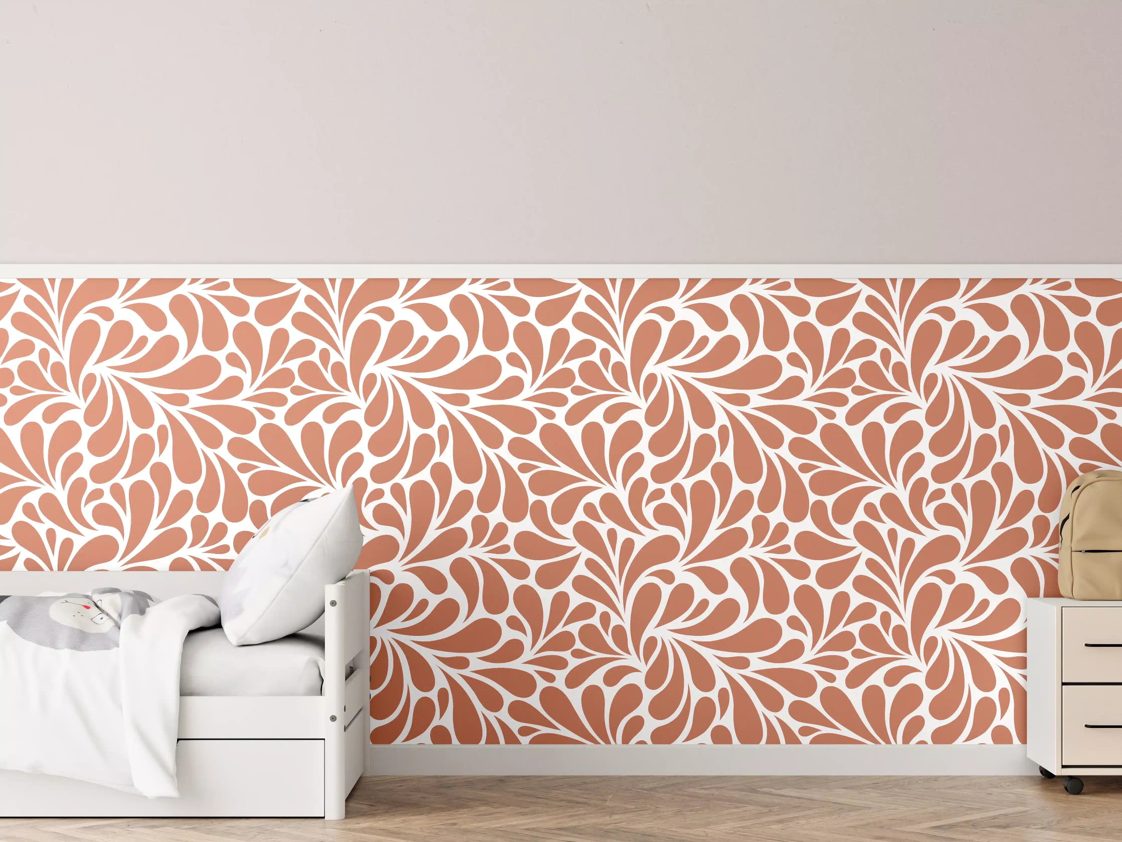 Kinderzimmer Wandgestaltung - Elegante Weiß-Grau Marmorstruktur mit subtilen Graunuancen