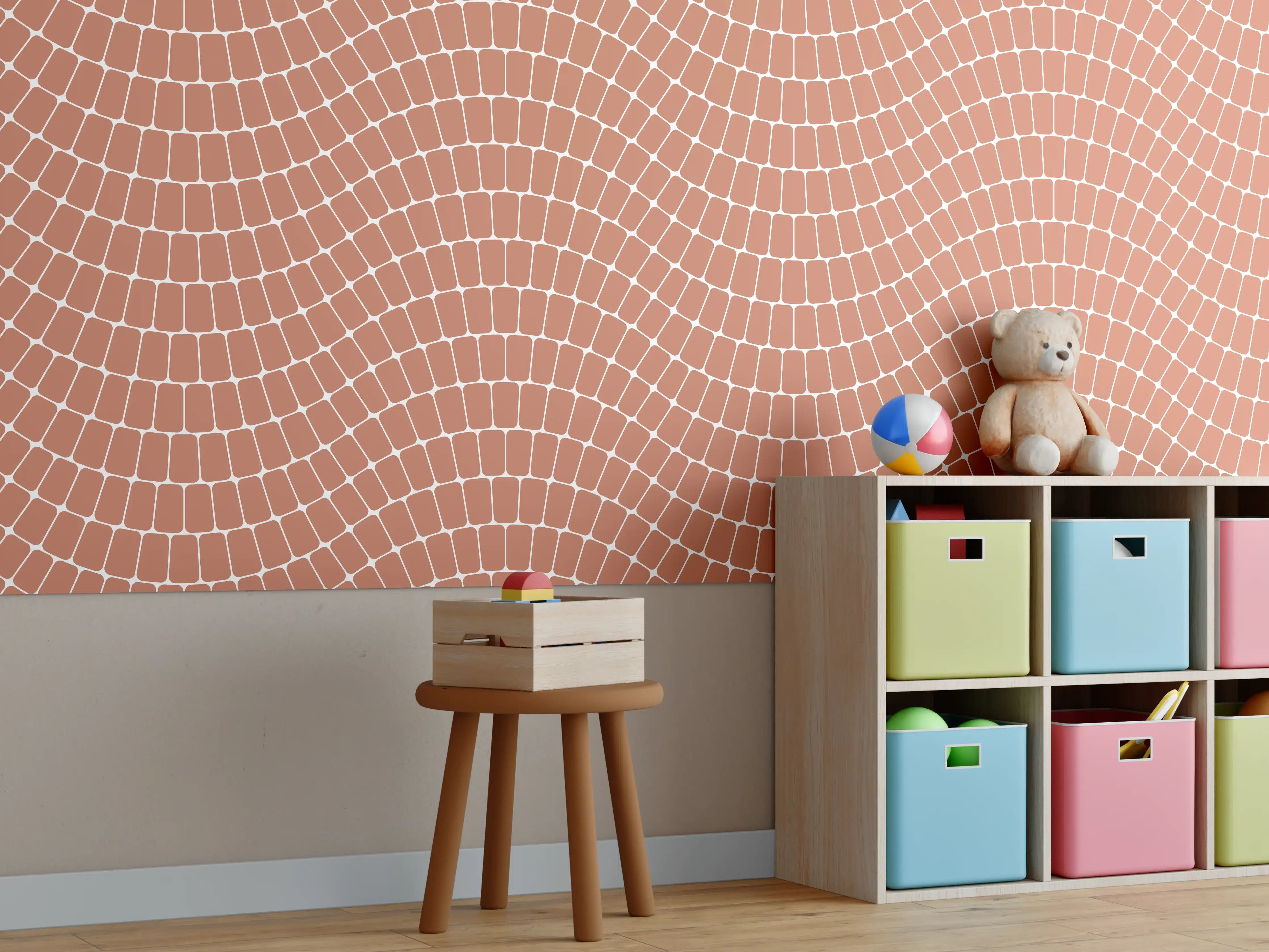 Kinderzimmer Wandgestaltung - Elegante Weiße Marmor-Textur mit zarten Graunuancen