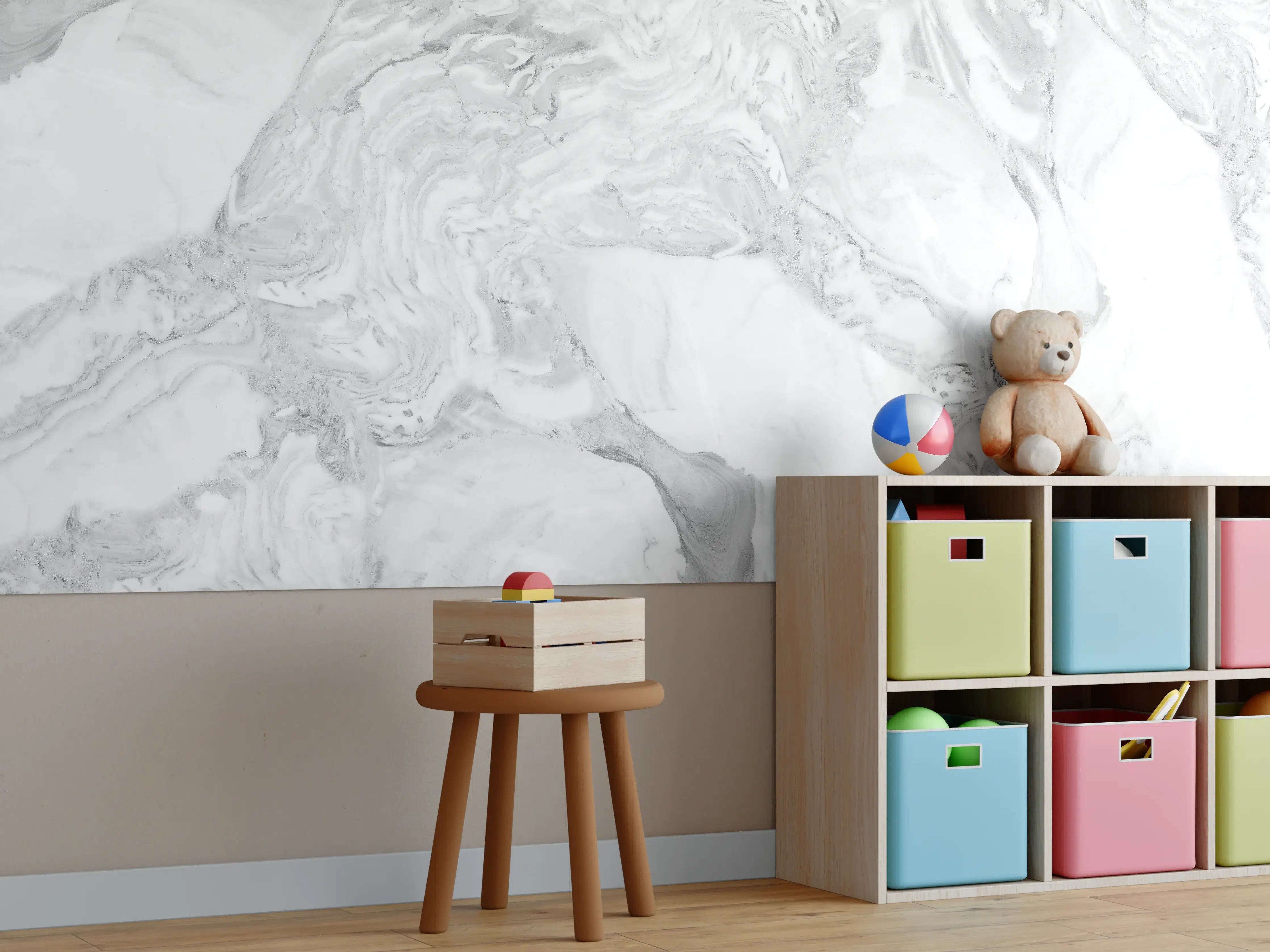 Kinderzimmer Wandgestaltung - Elfenbein italienischer Marmor