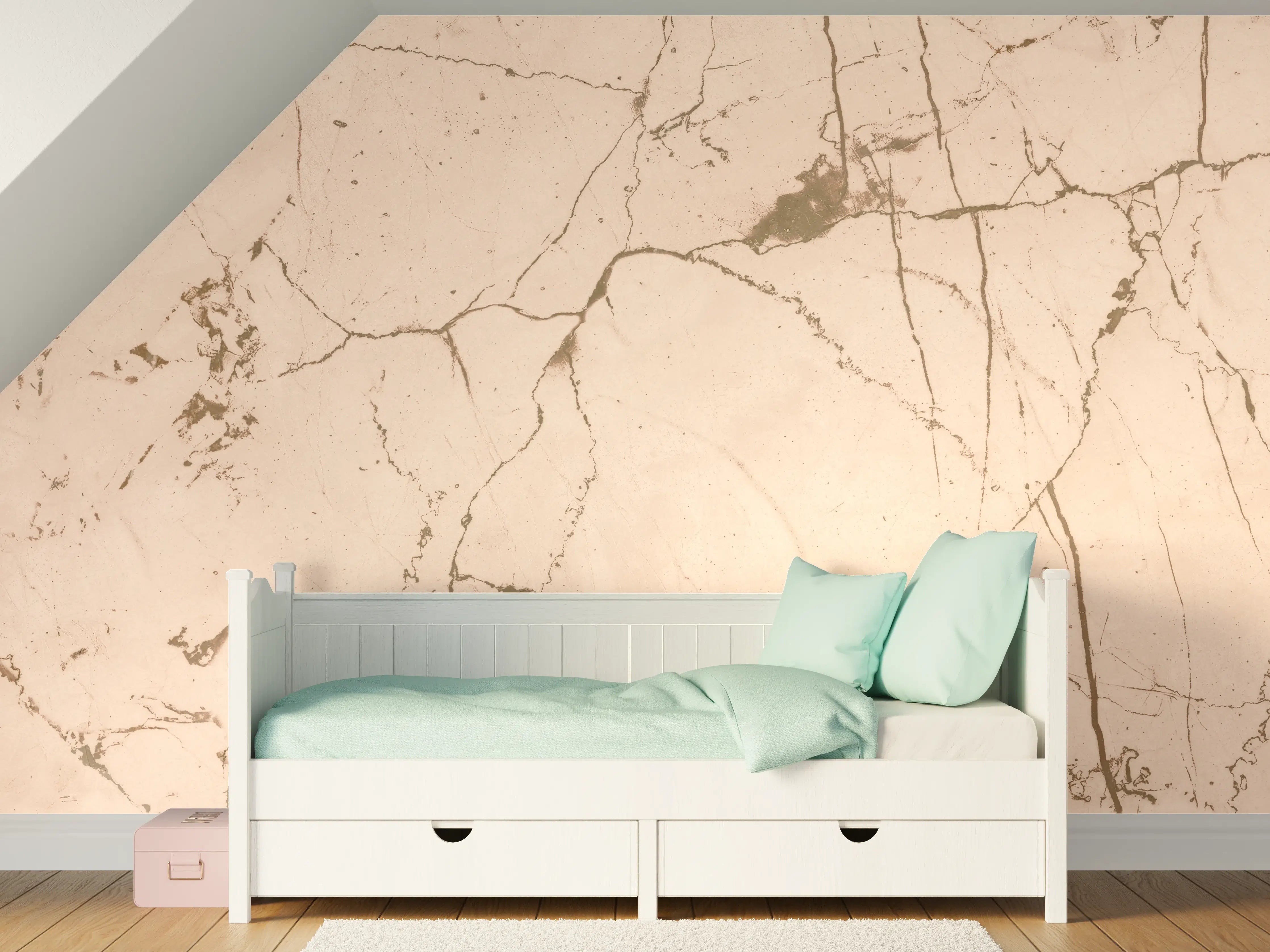 Kinderzimmer Wandgestaltung - Elfenbeinfarbener OnyxmarmoR
