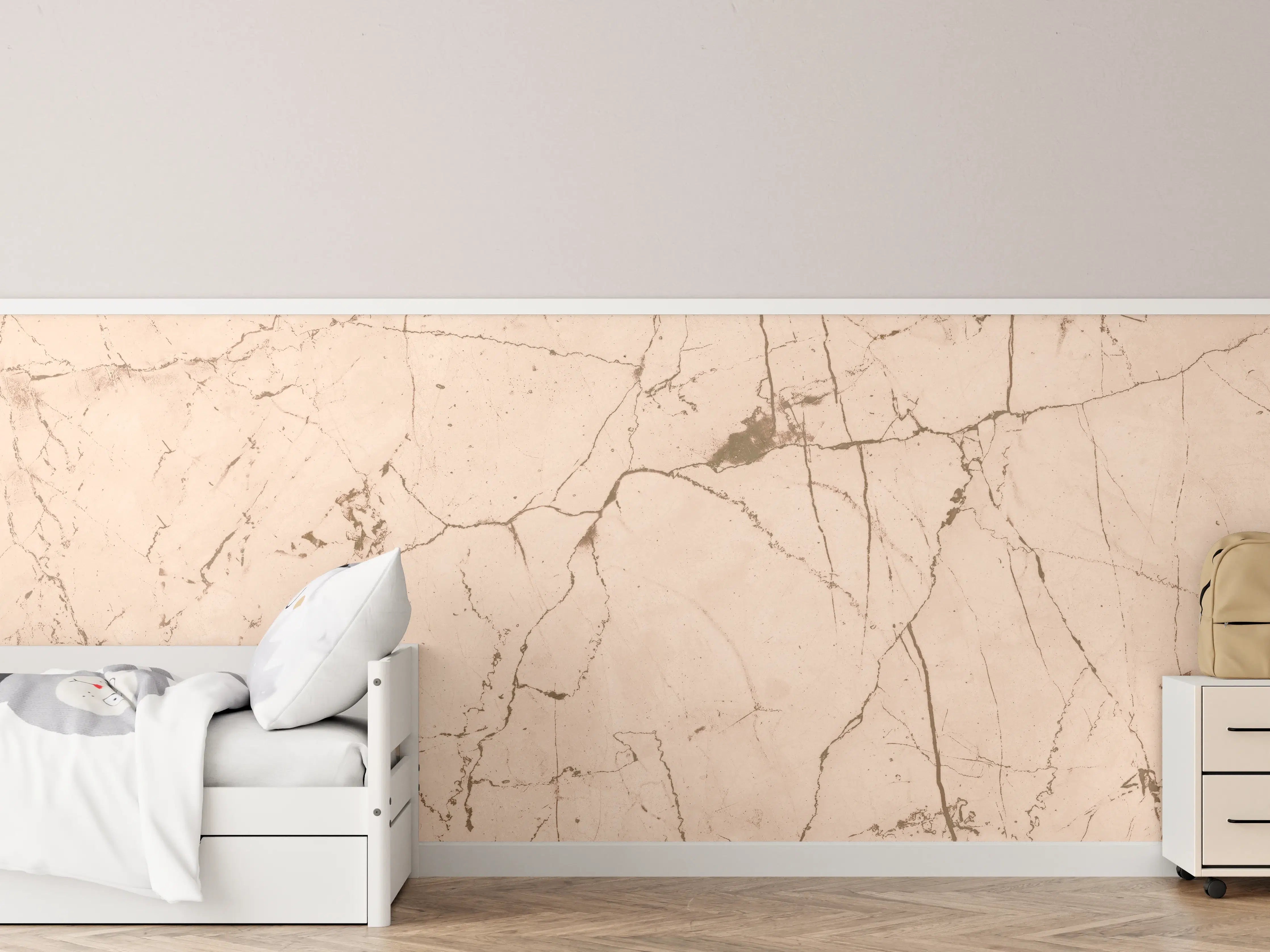 Kinderzimmer Wandgestaltung - Elfenbeinfarbener OnyxmarmoR