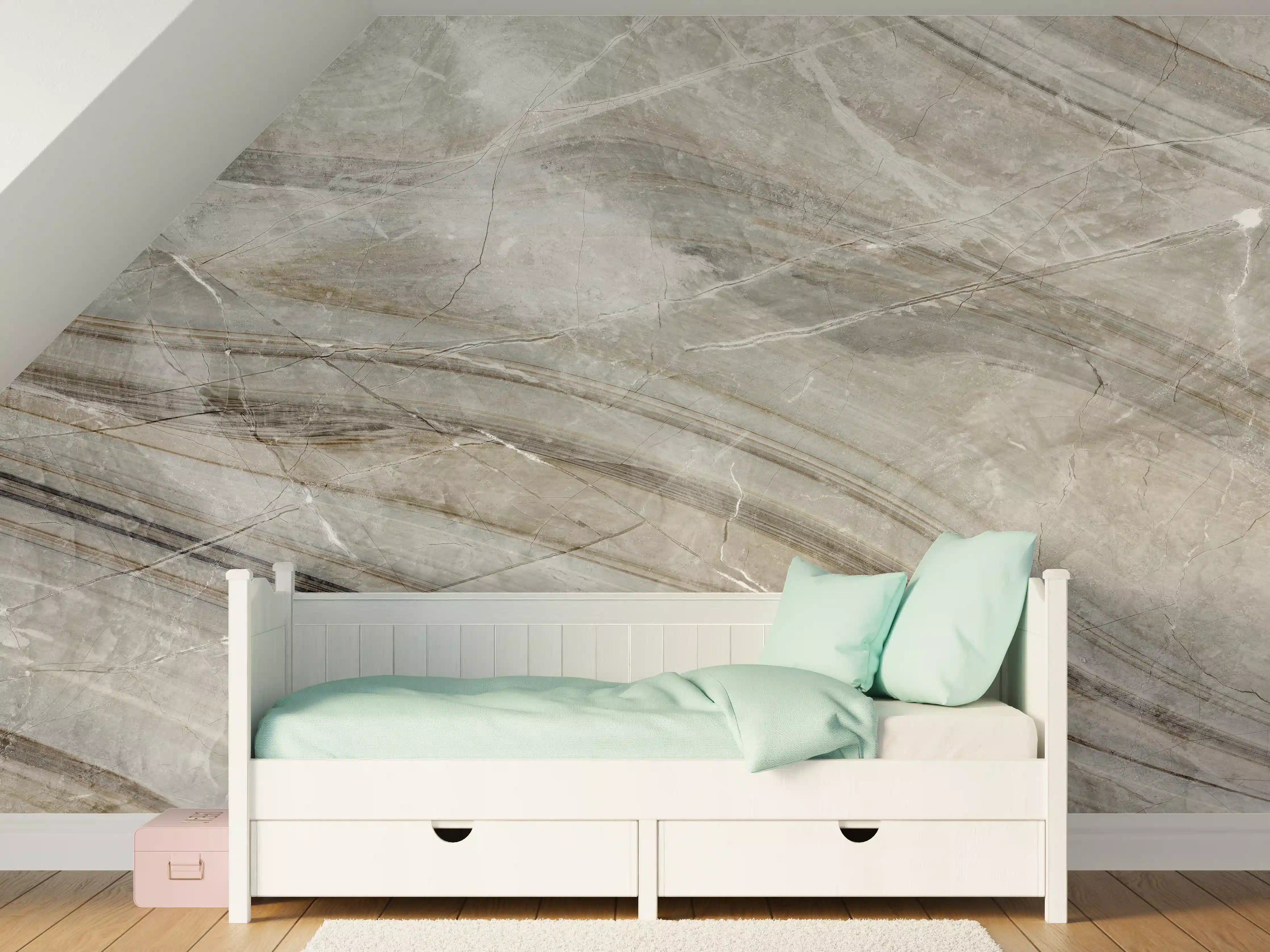 Kinderzimmer Wandgestaltung - Emperador-Marmor