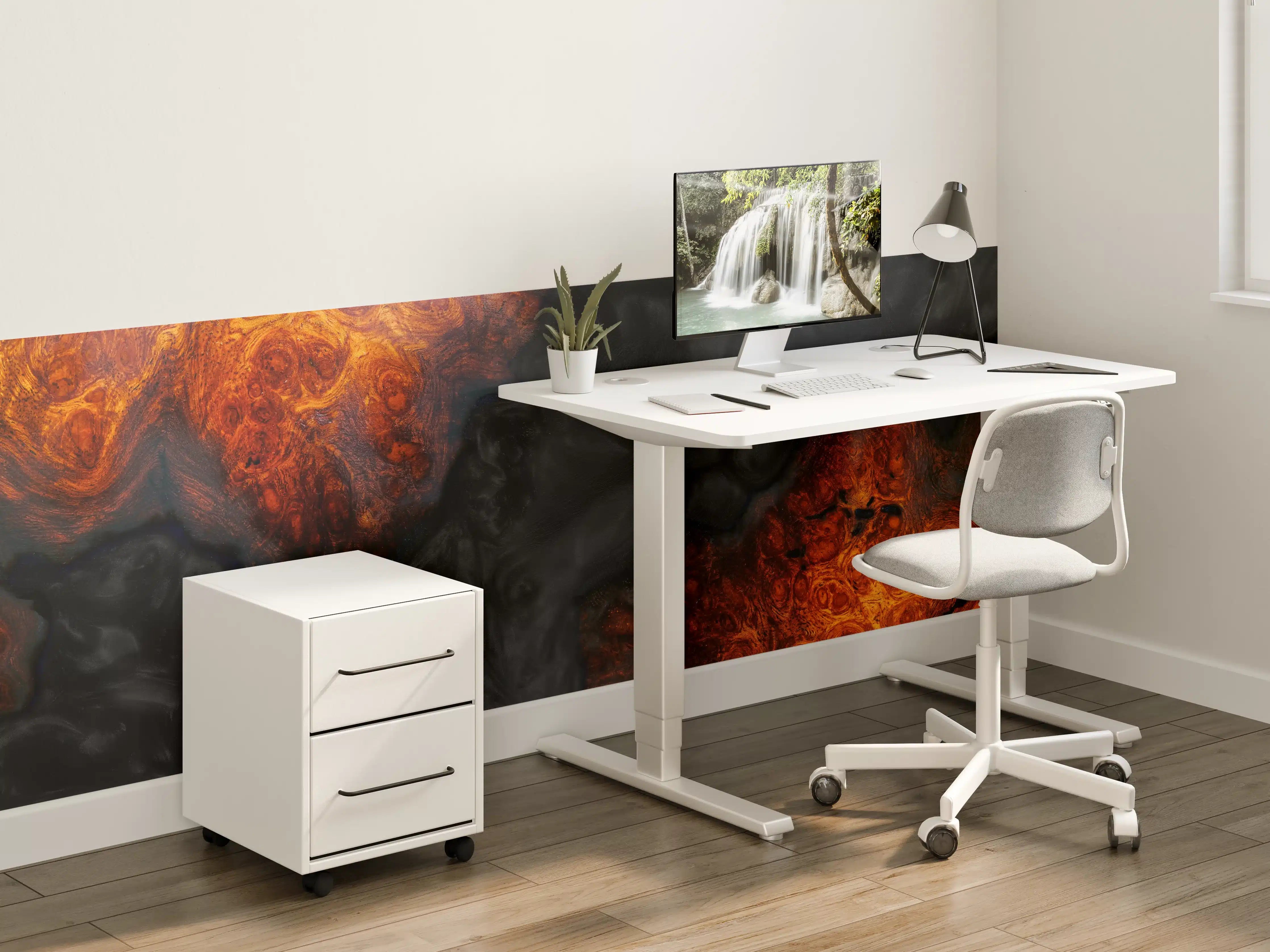 Kinderzimmer Wandgestaltung - Epoxidharz Maserholz Struktur