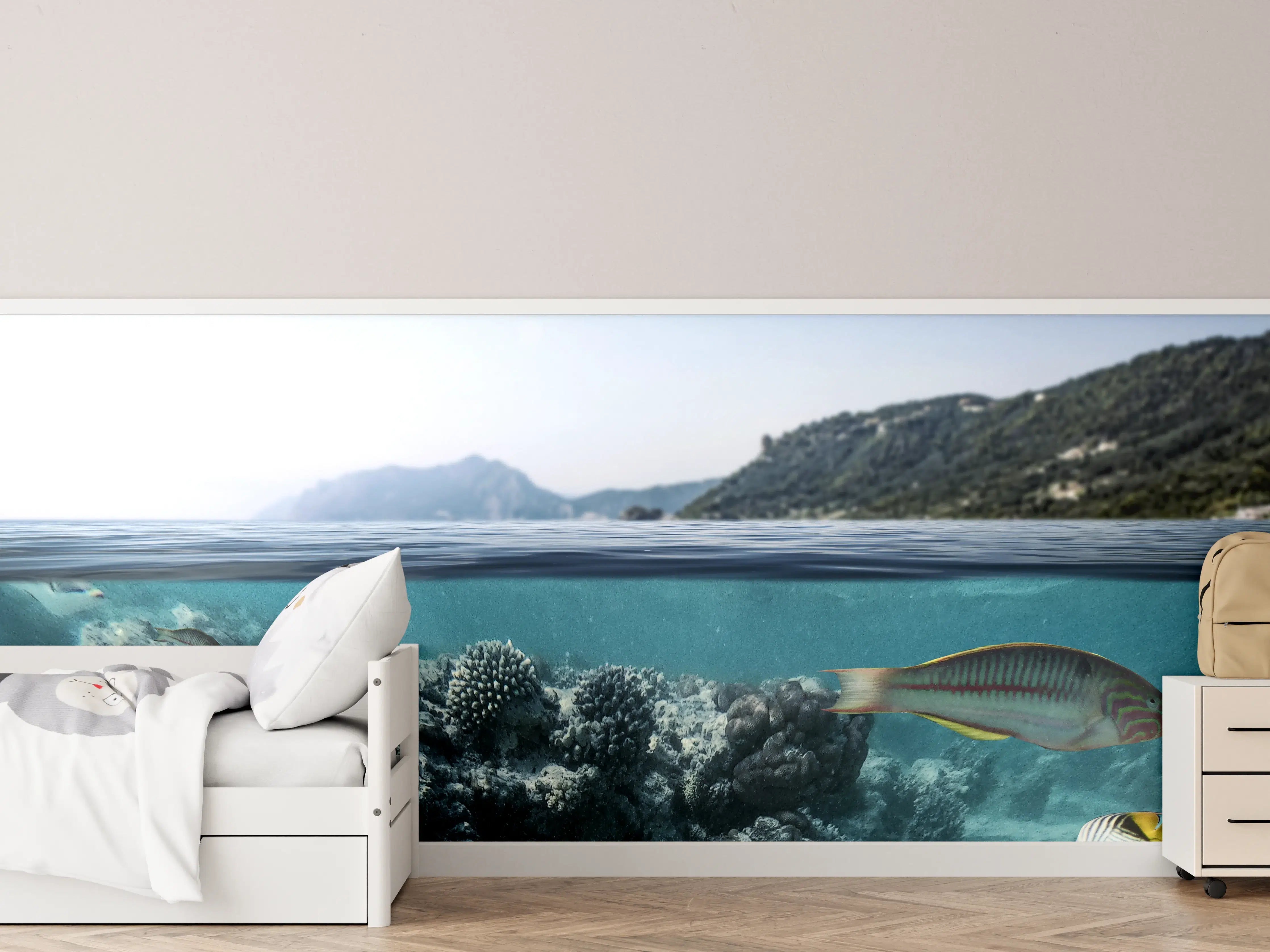 Kinderzimmer Wandgestaltung - Exotische Fische im Korallenriff