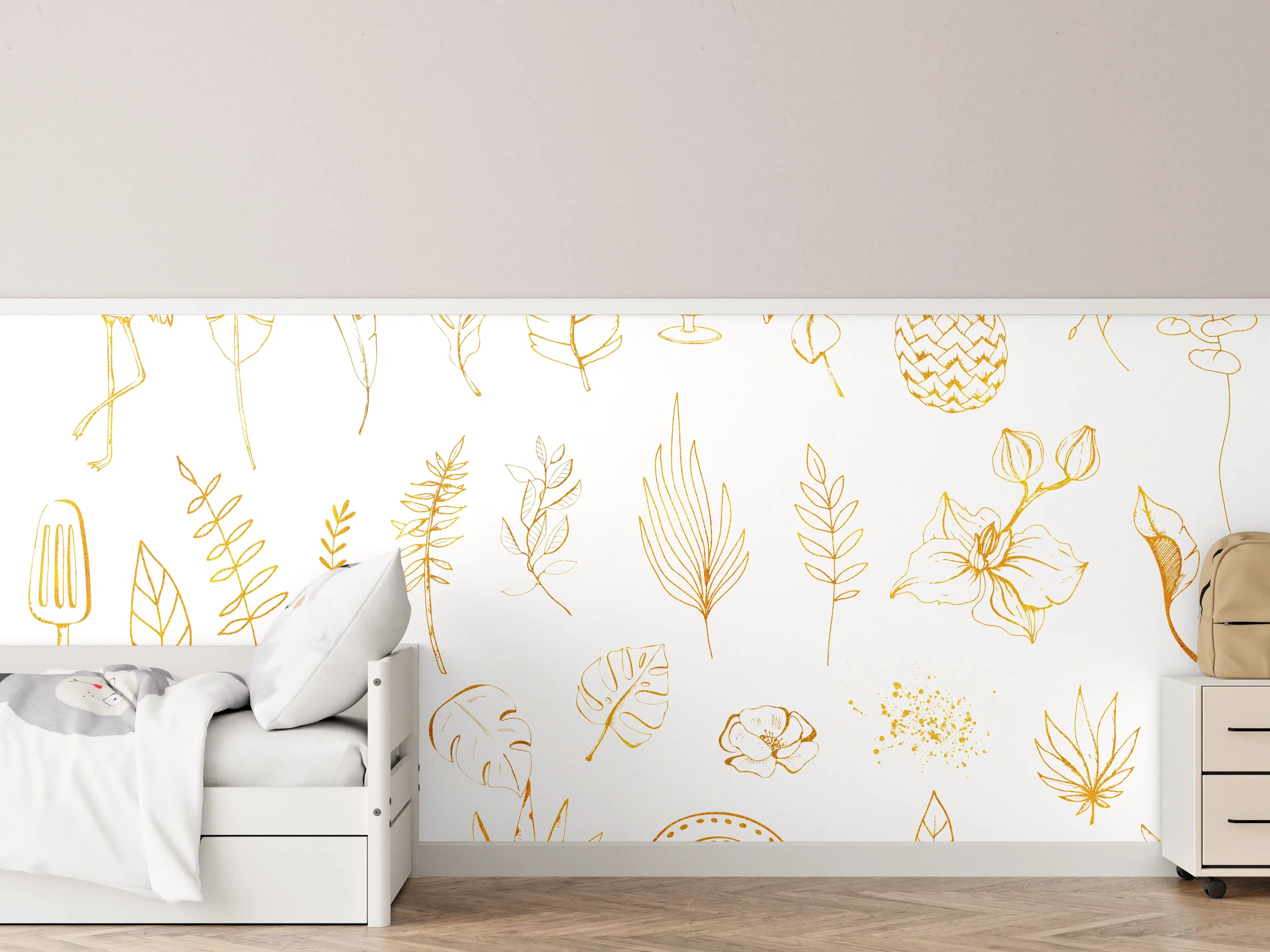 Kinderzimmer Wandgestaltung - Exotische Motive - Zeichenmalerei