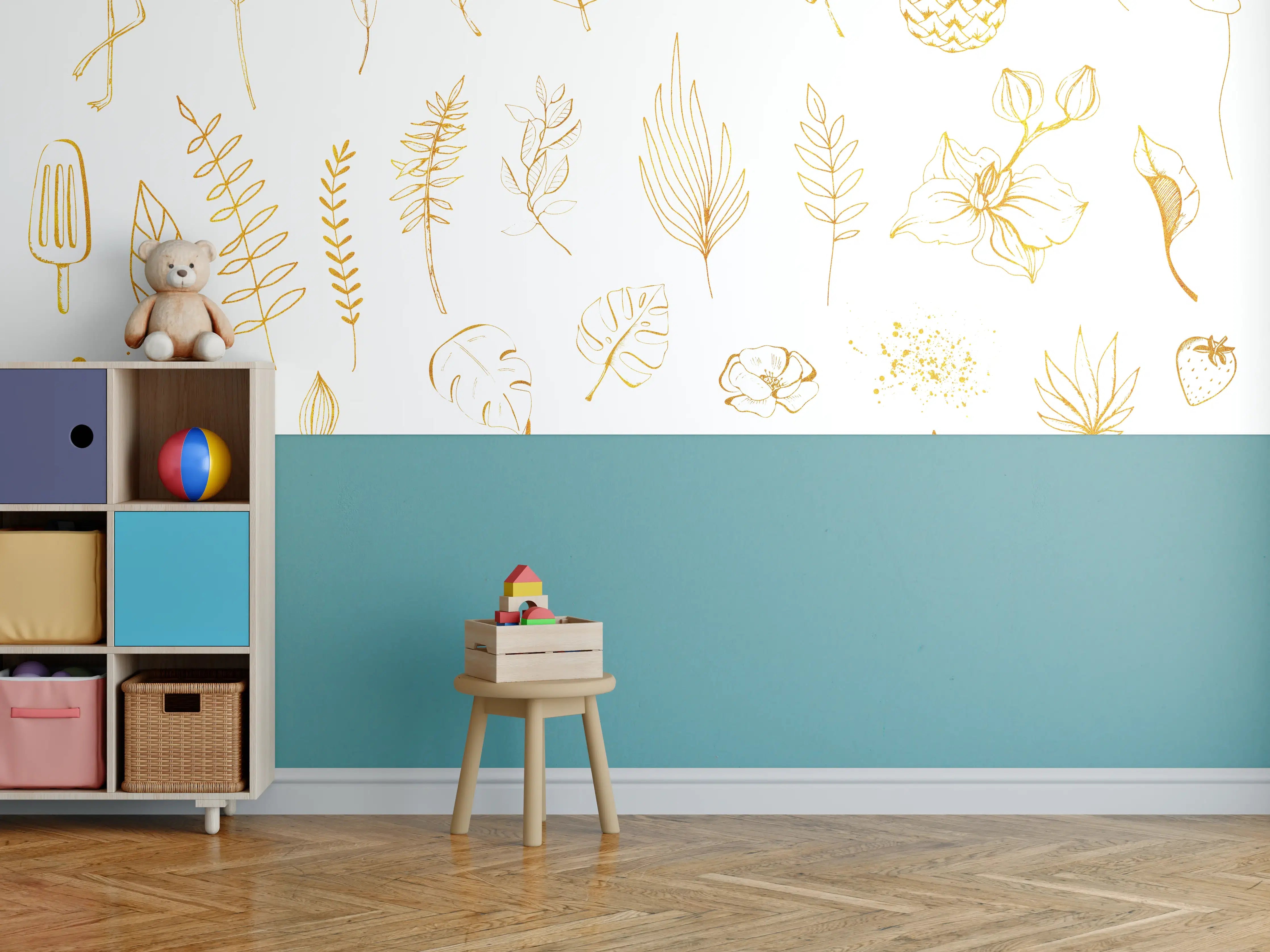 Kinderzimmer Wandgestaltung - Exotische Motive - Zeichenmalerei