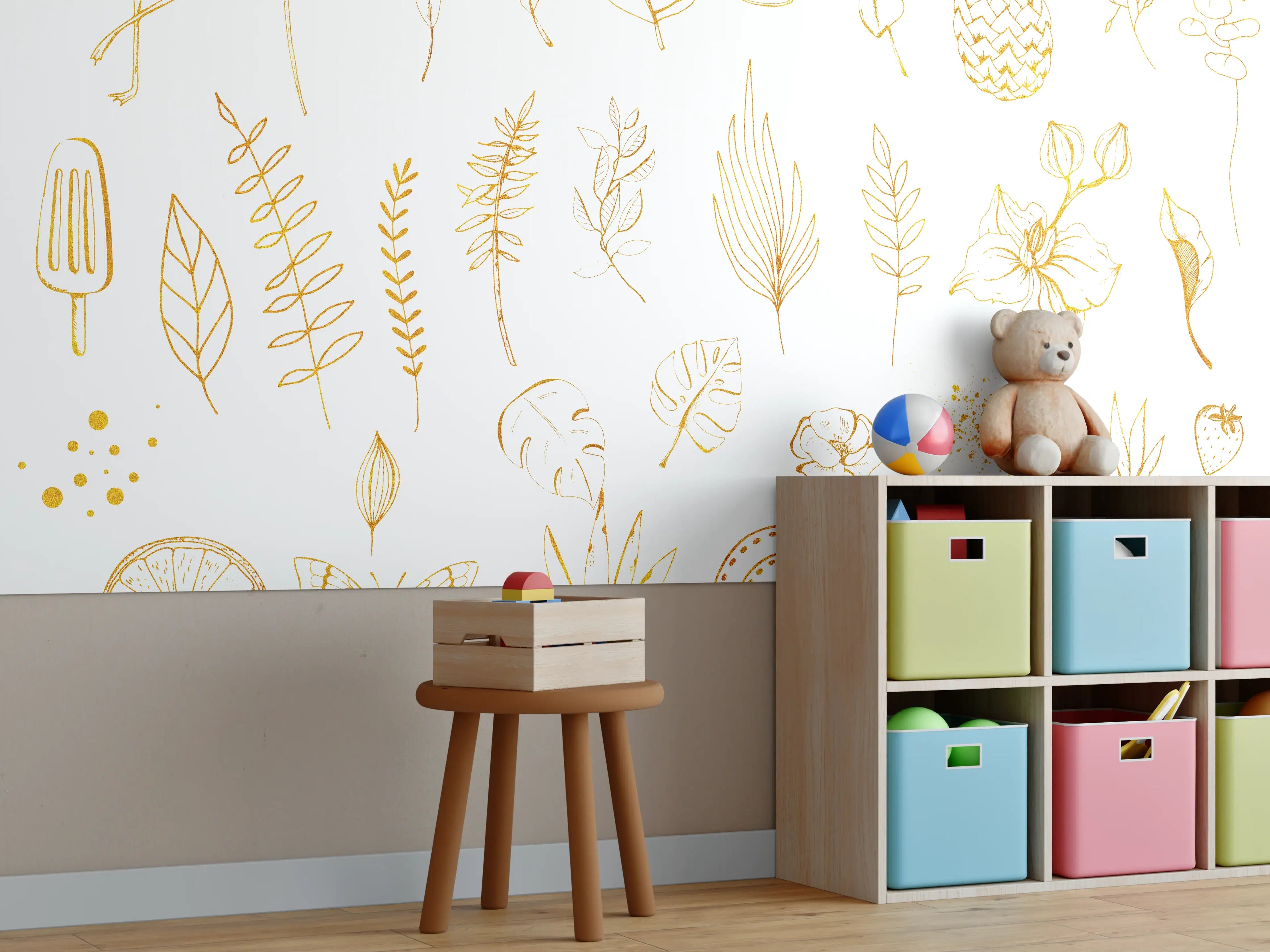 Kinderzimmer Wandgestaltung - Exotische Motive - Zeichenmalerei