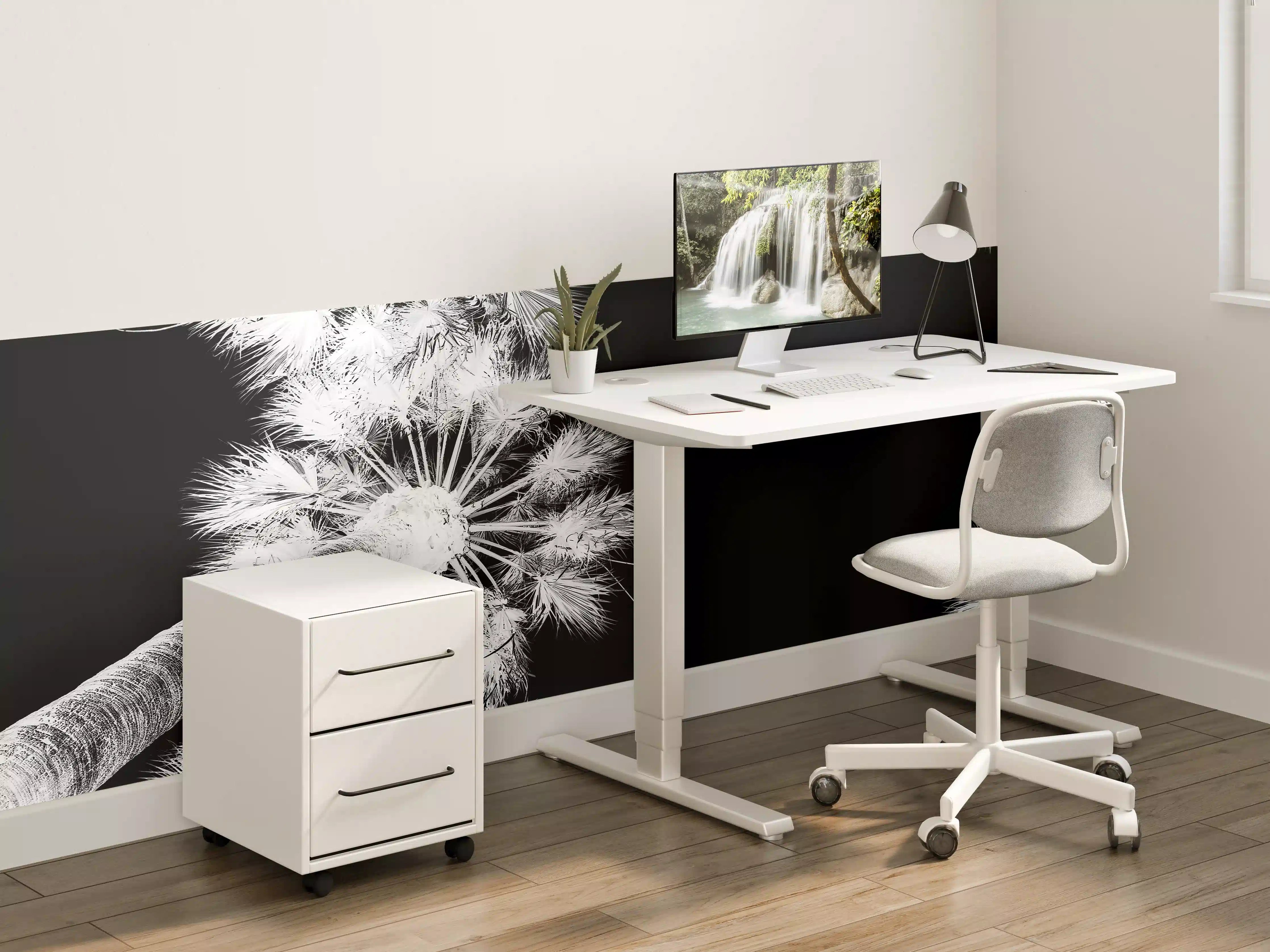 Kinderzimmer Wandgestaltung - Exotische Palmen - Schwarz-weiß