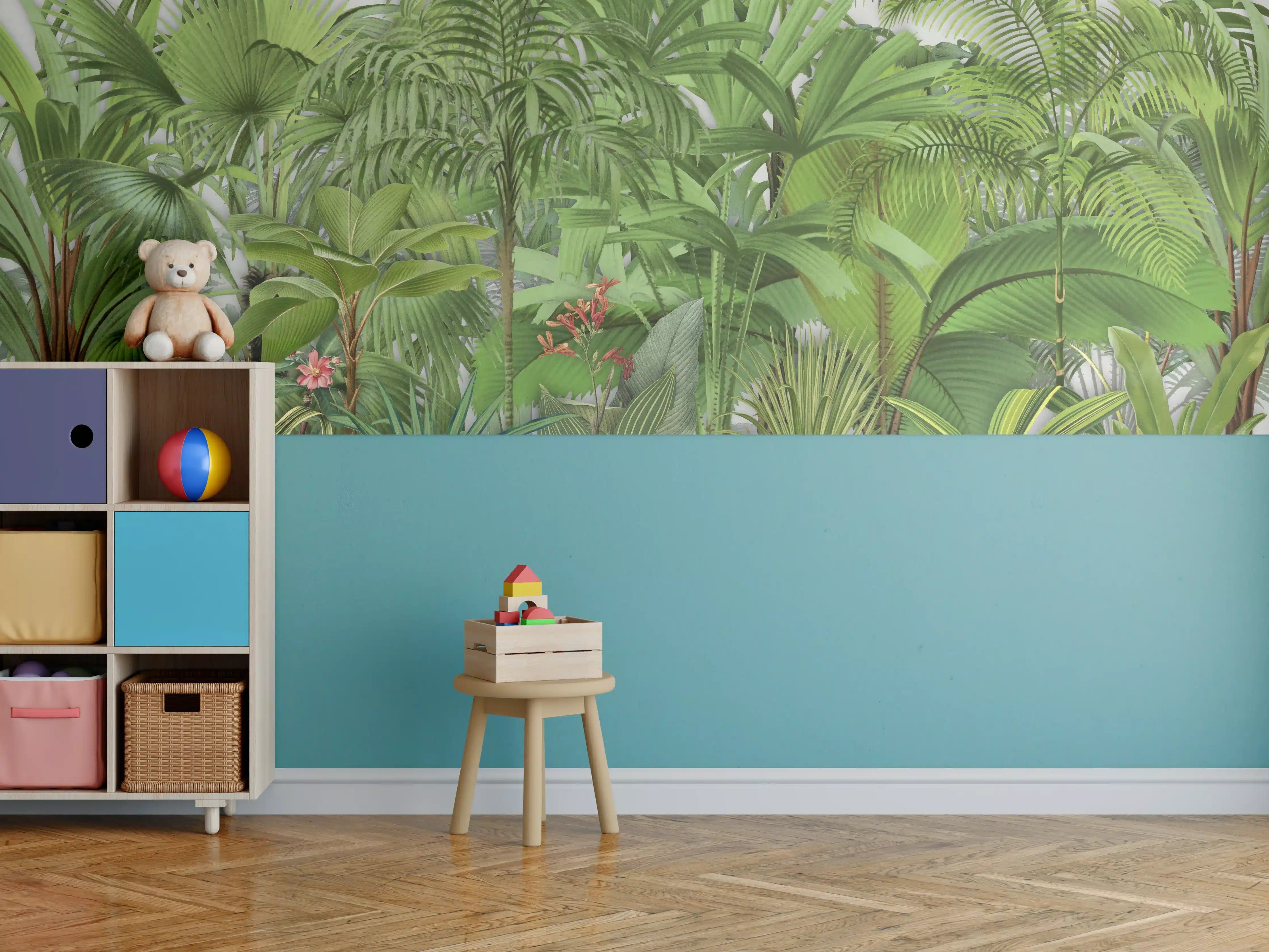 Kinderzimmer Wandgestaltung - Exotische Pflanzen