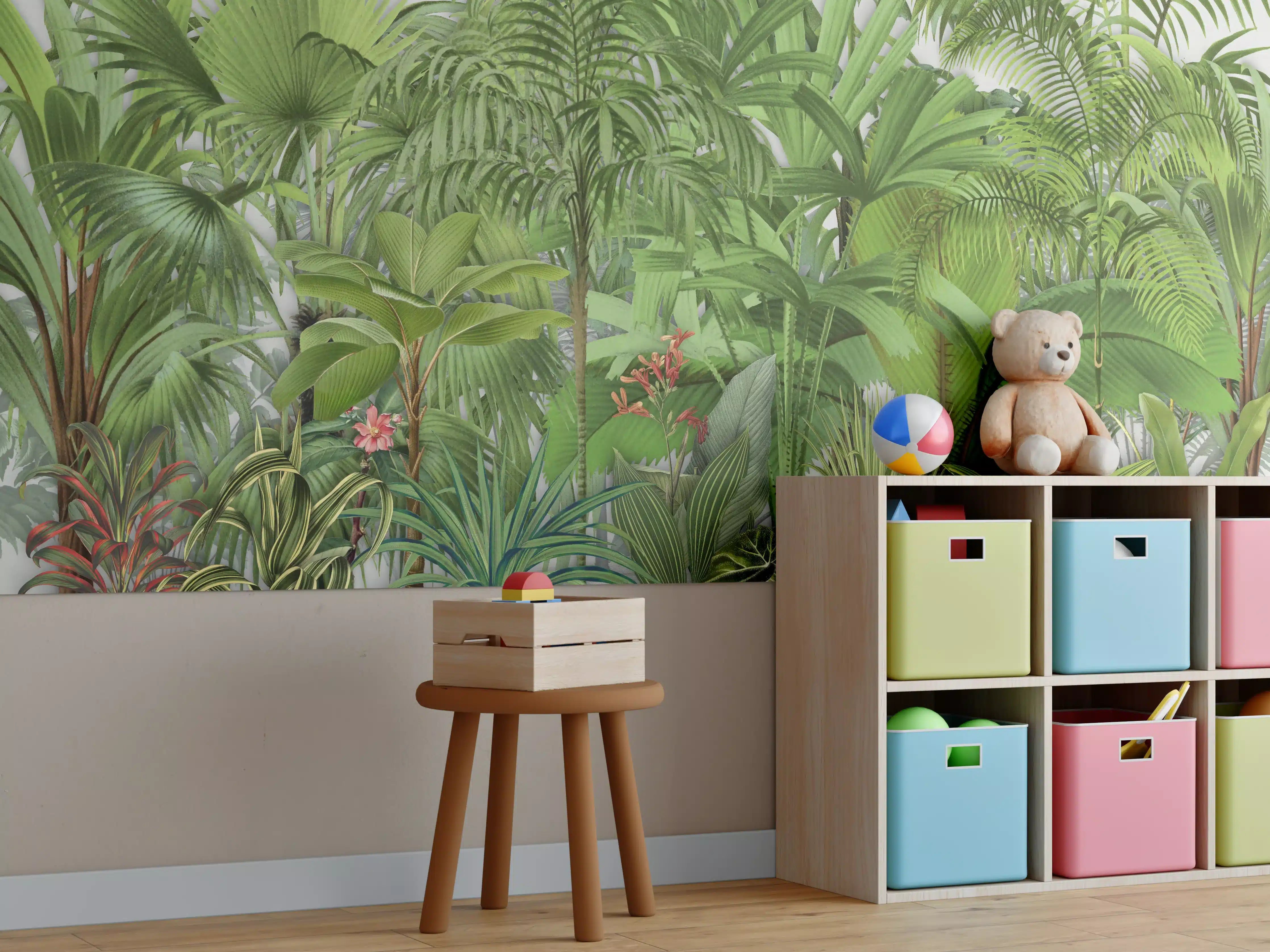 Kinderzimmer Wandgestaltung - Exotische Pflanzen