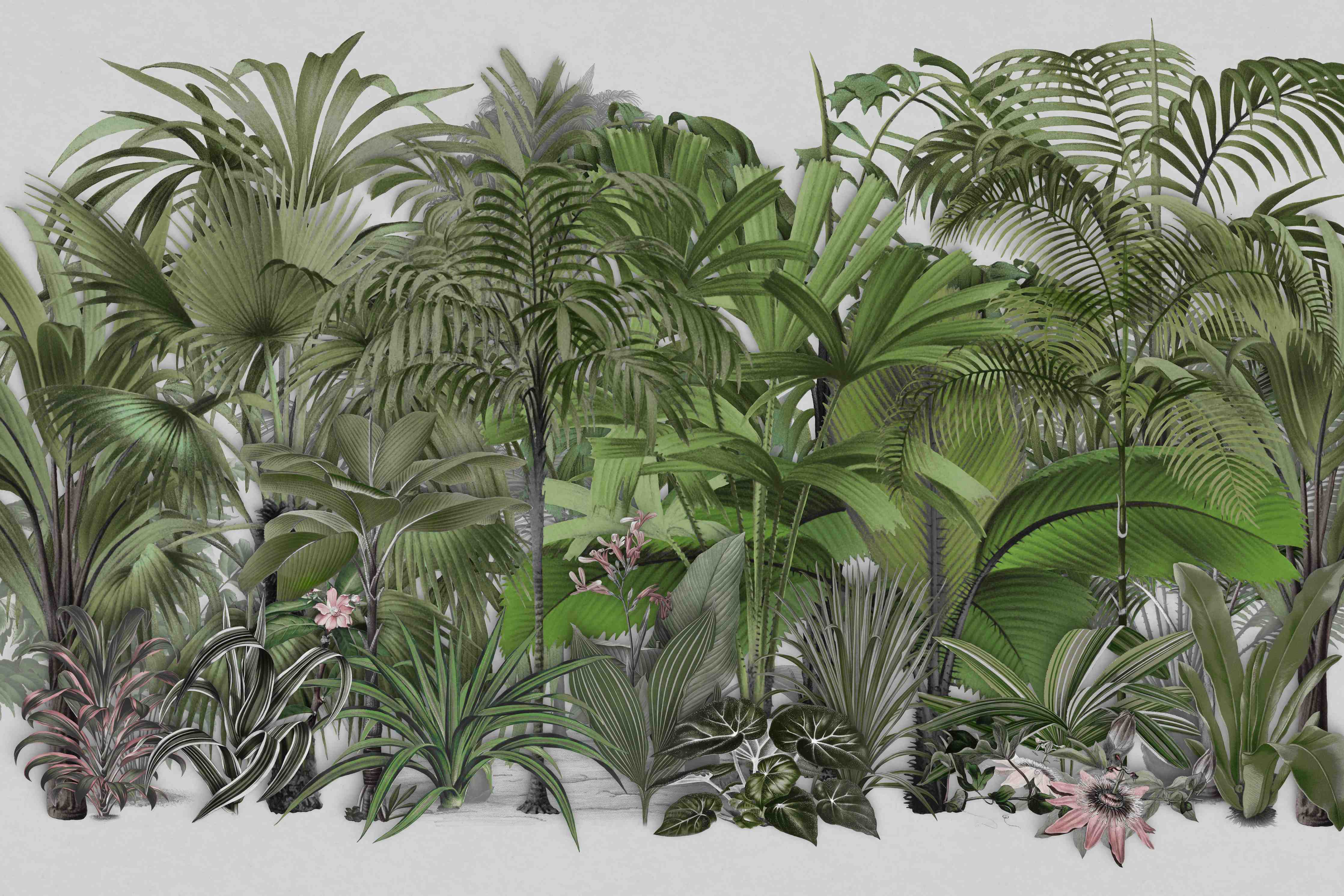 Kinderzimmer Wandgestaltung-Exotische Sträuche