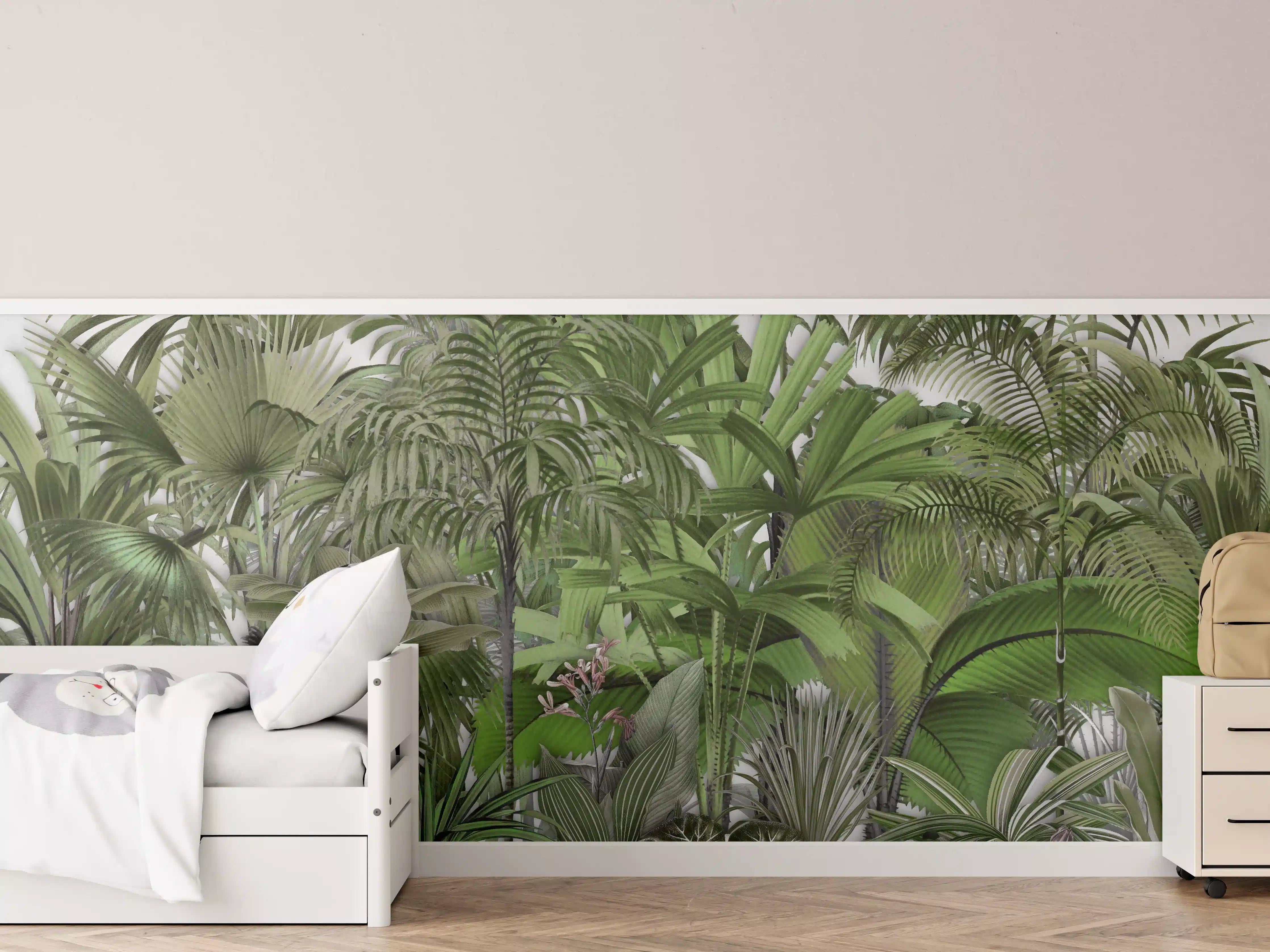 Kinderzimmer Wandgestaltung - Exotische Sträuche