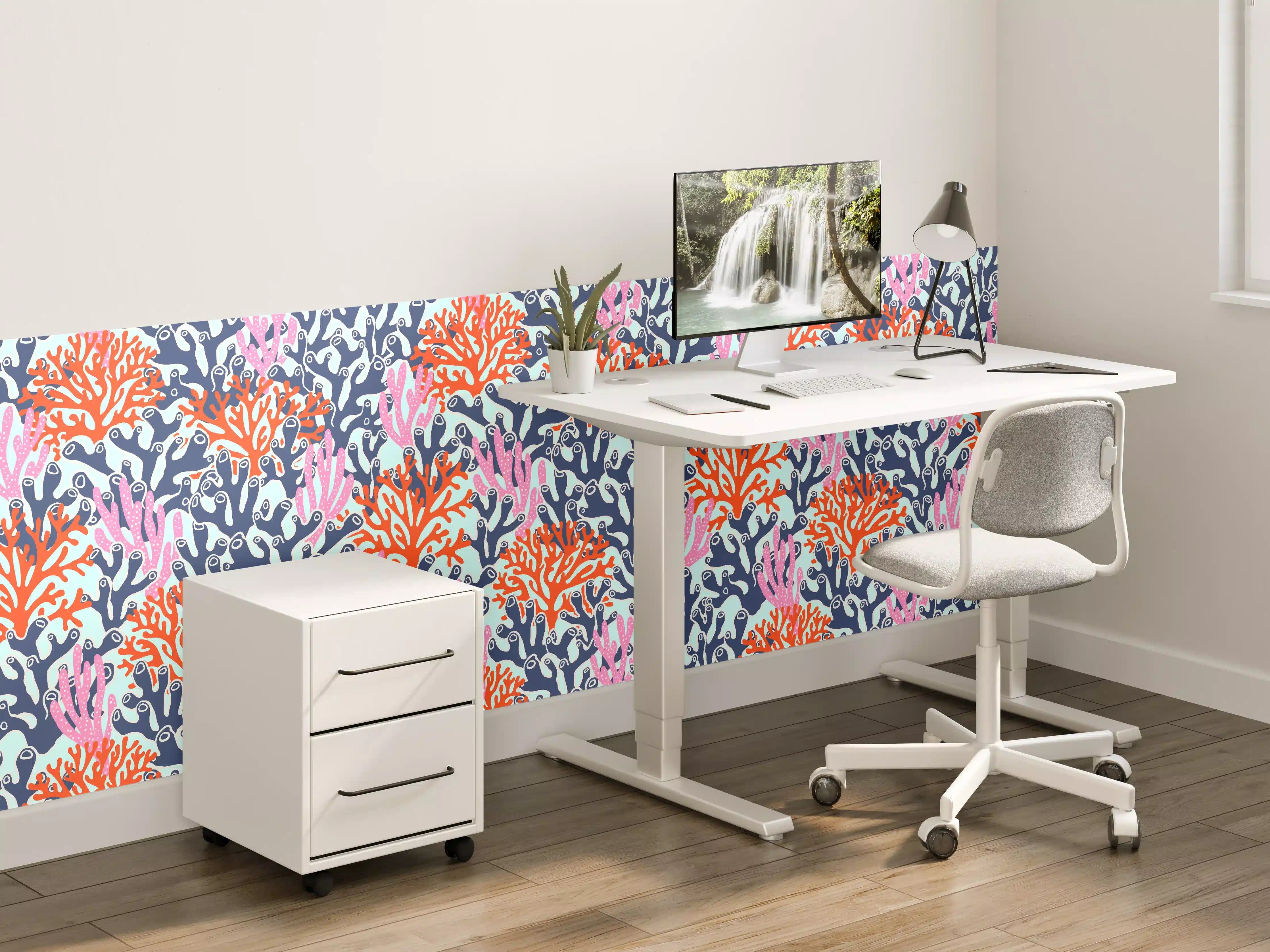 Kinderzimmer Wandgestaltung - Farbenfrohe Korallenriff-Details