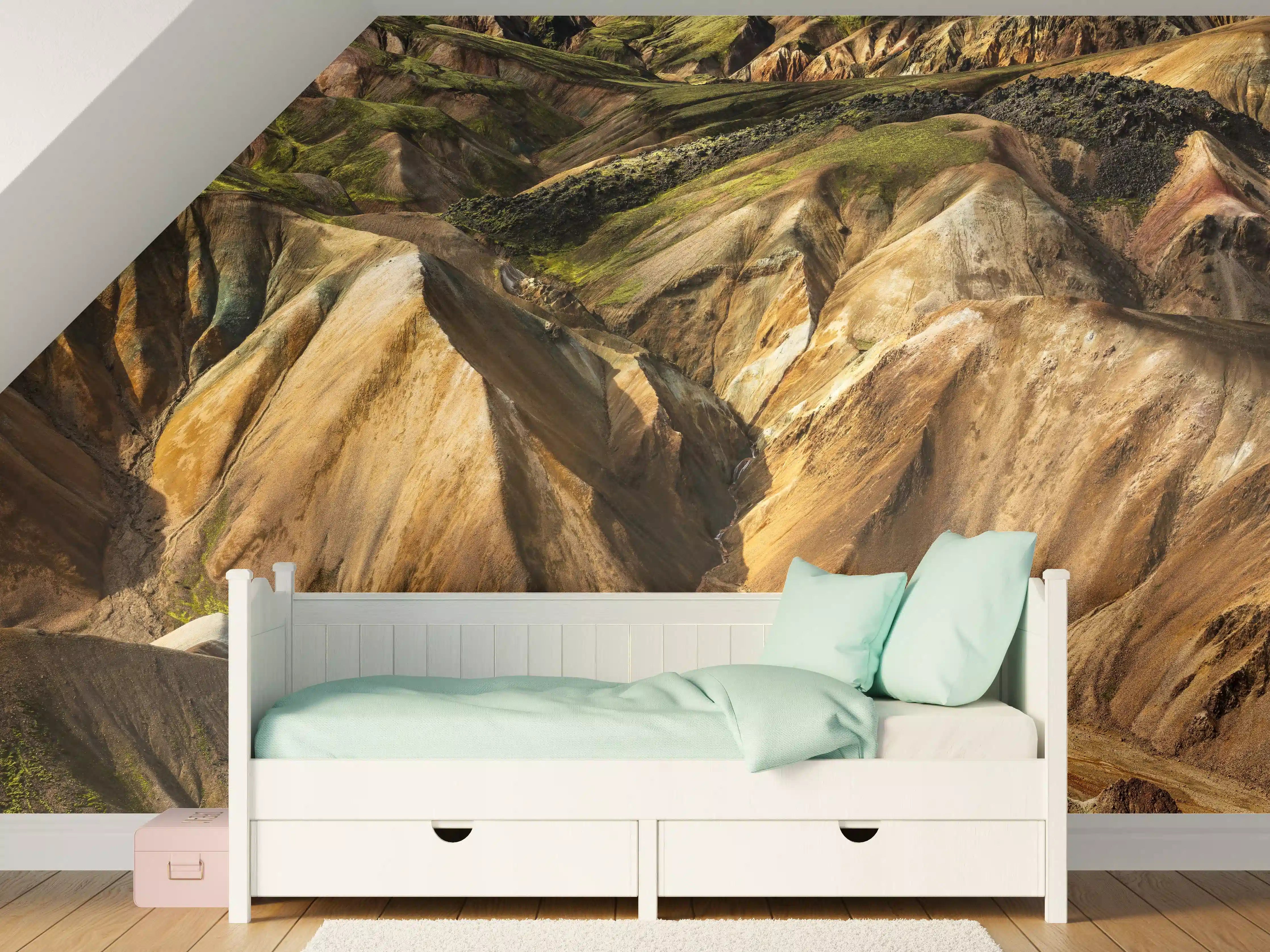 Kinderzimmer Wandgestaltung - Farbenpracht Landmannalaugar