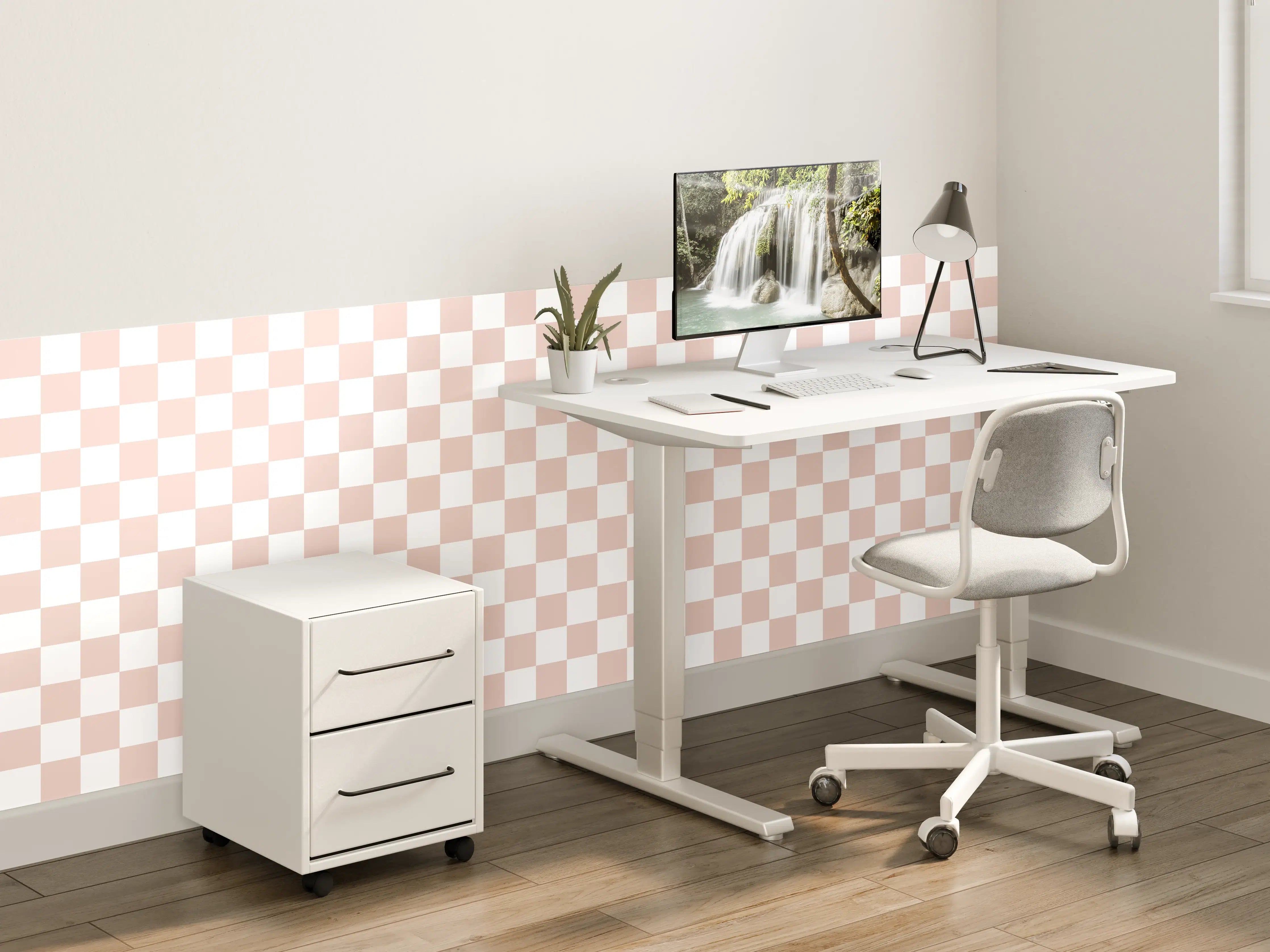 Kinderzimmer Wandgestaltung - Fein strukturierte Weiß-Grau-Marmortextur