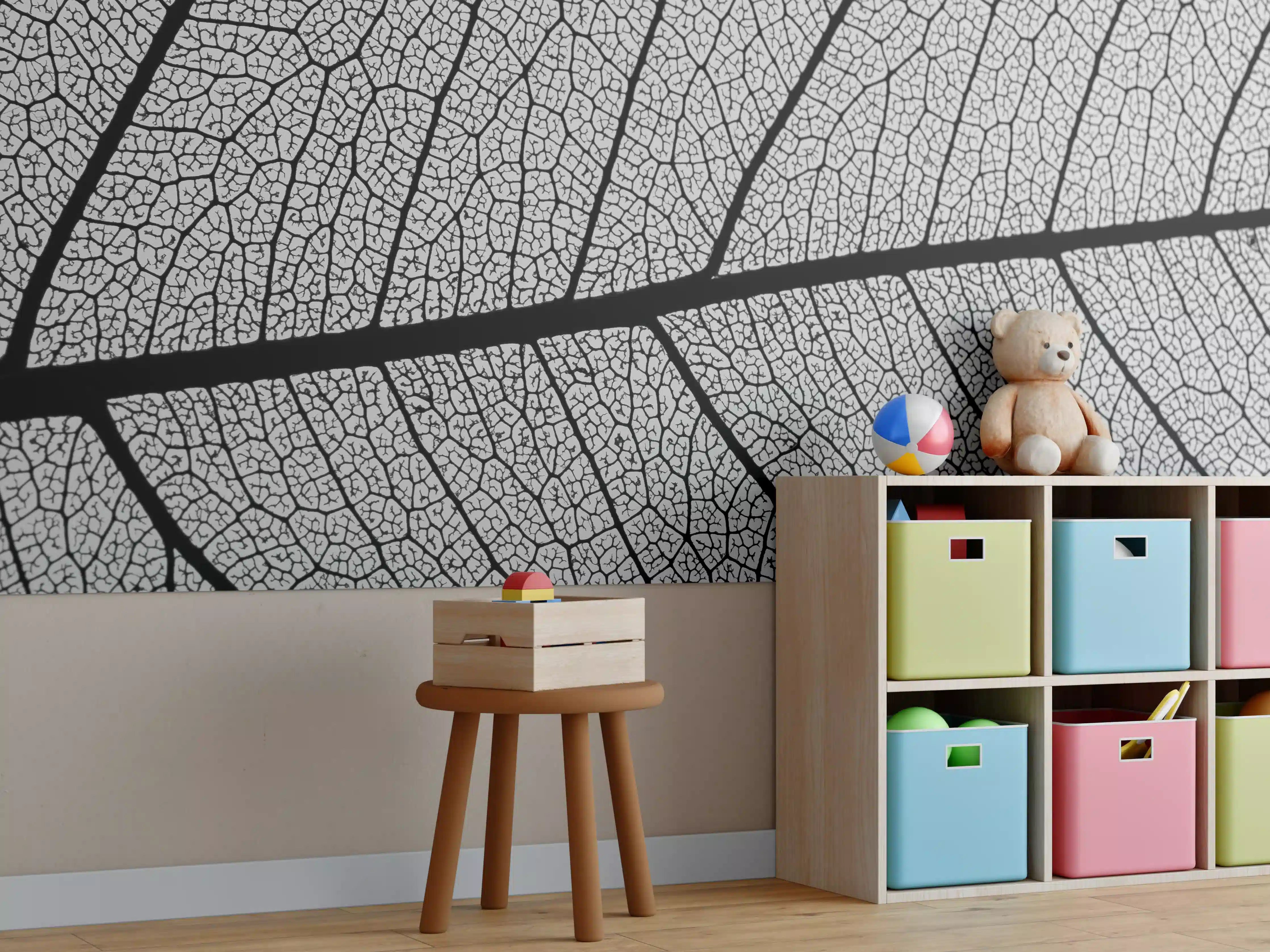 Kinderzimmer Wandgestaltung - Feine Grauverlauf Textur