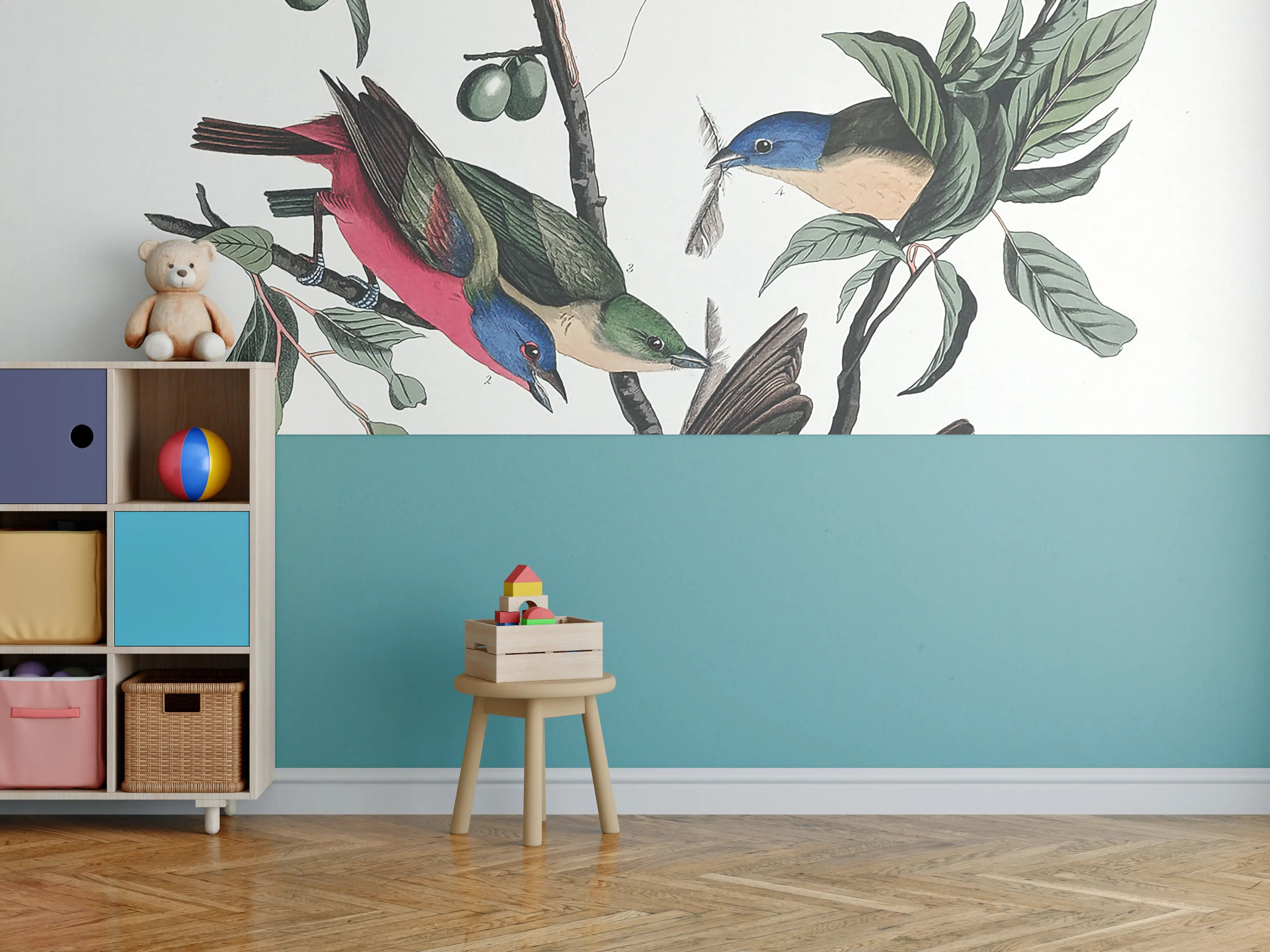 Kinderzimmer Wandgestaltung - Fink Portrait - John James Audubon
