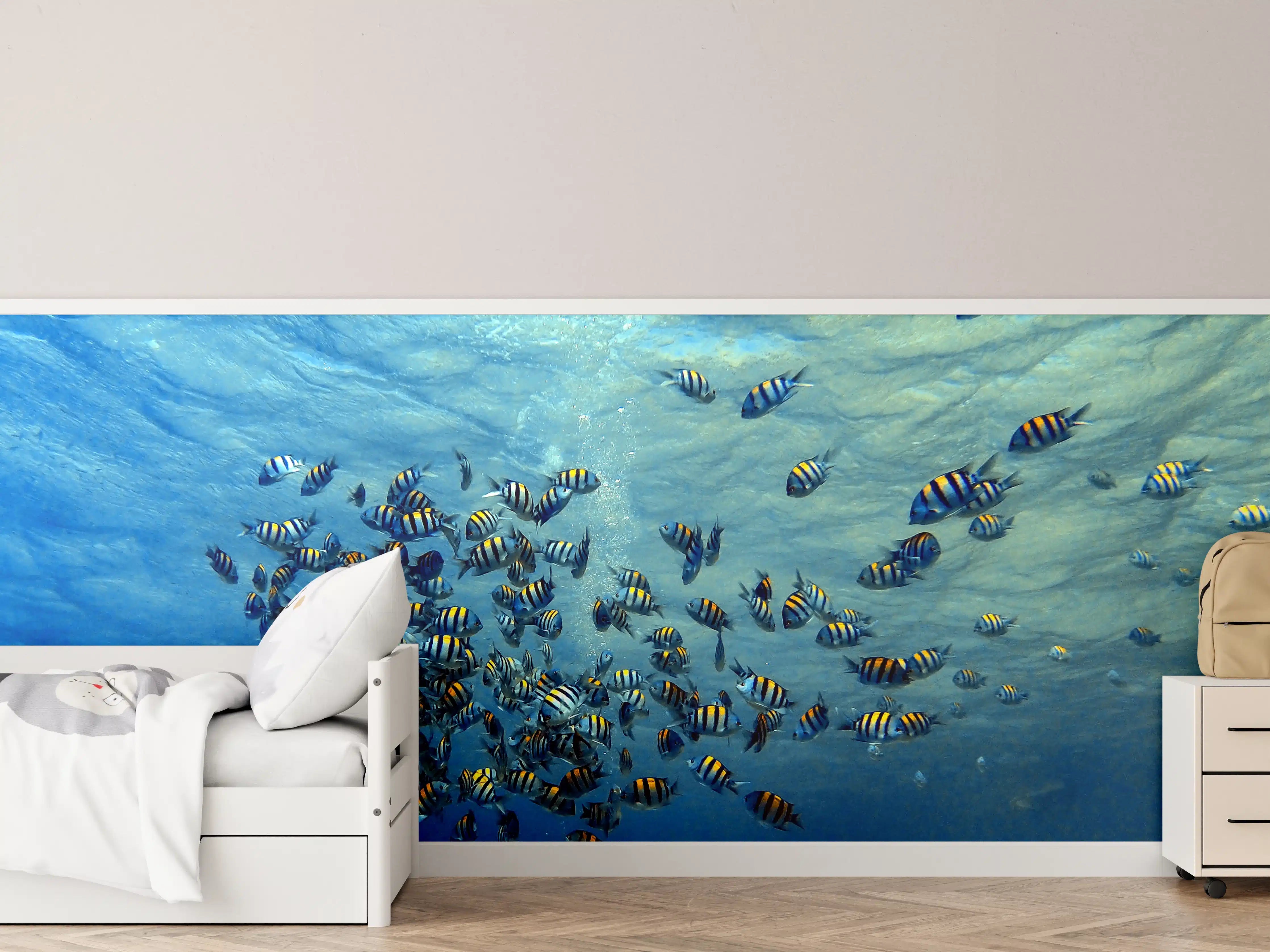 Kinderzimmer Wandgestaltung - Fische im klarem Meer