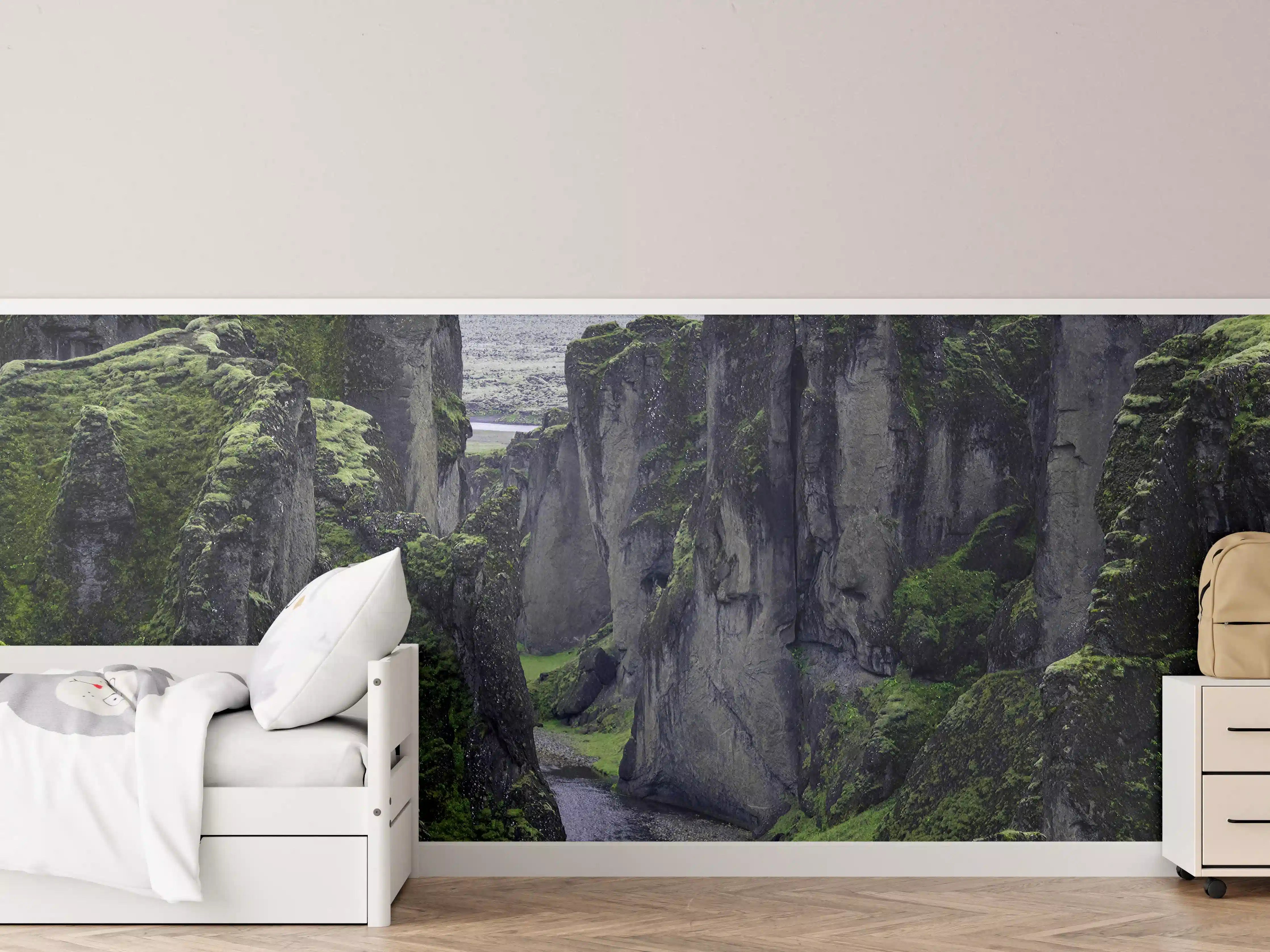 Kinderzimmer Wandgestaltung - Fjadrargljufur - Schlucht in Südisland