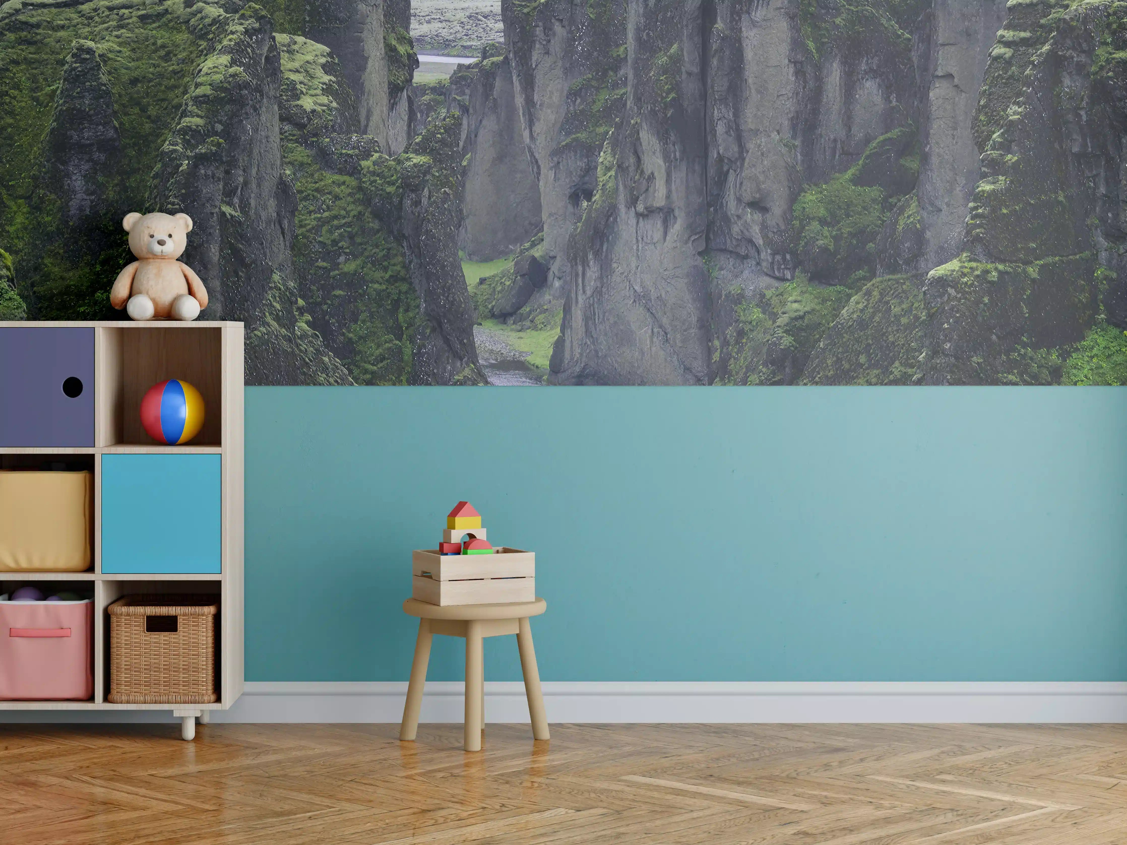 Kinderzimmer Wandgestaltung - Fjadrargljufur - Schlucht in Südisland