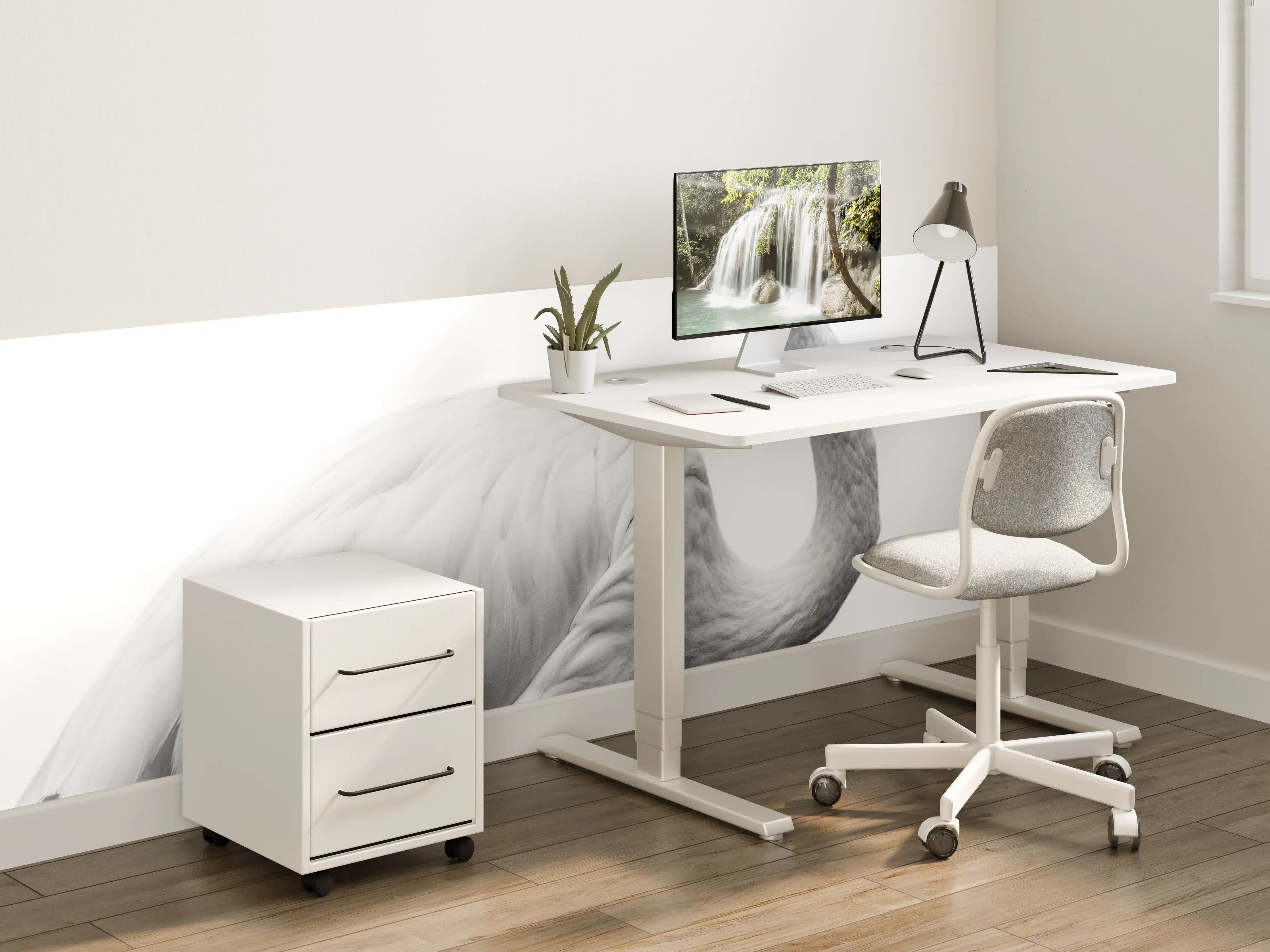 Kinderzimmer Wandgestaltung - Flamingo - schwarz-weiß