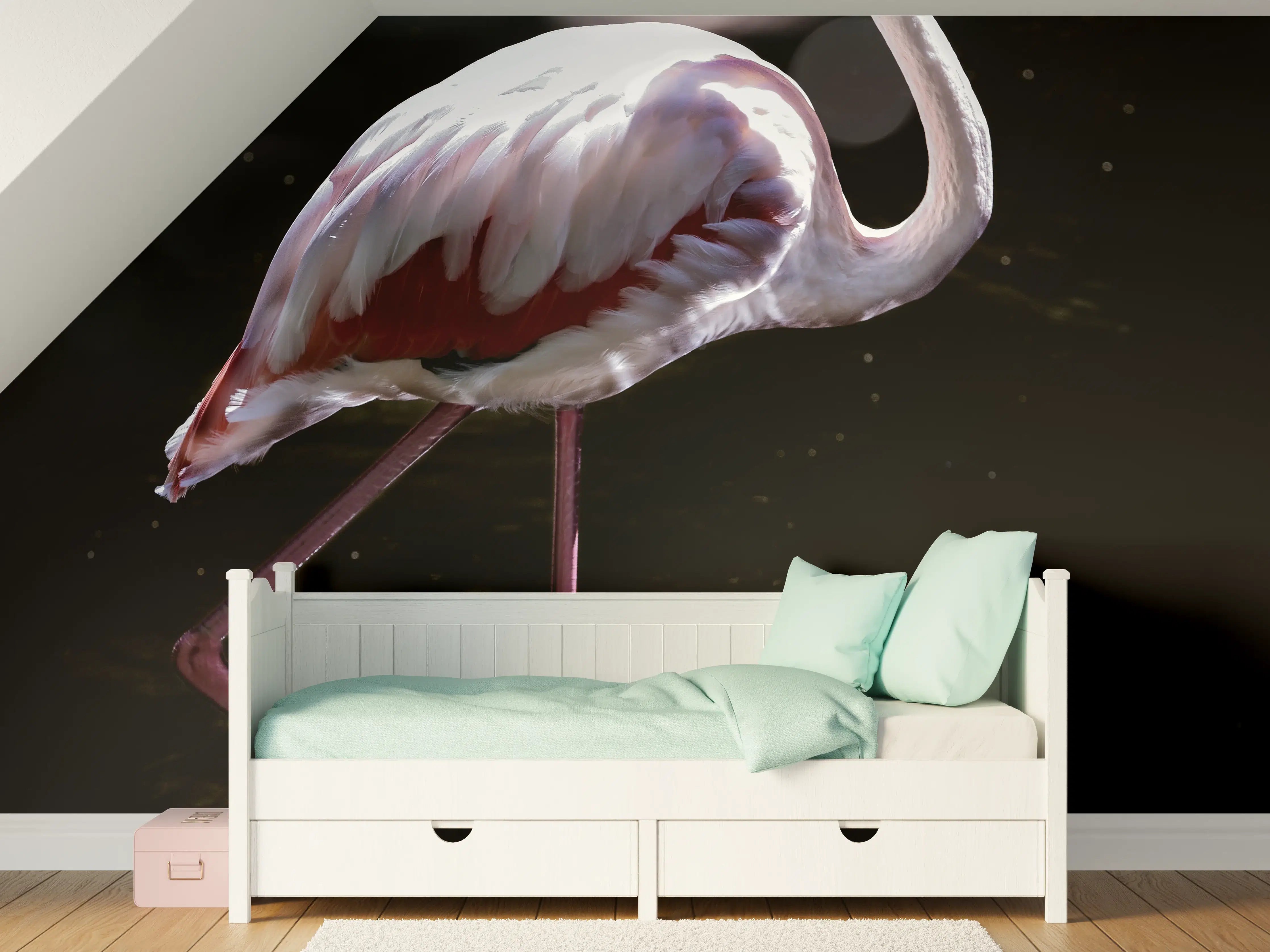 Kinderzimmer Wandgestaltung - Flamingo
