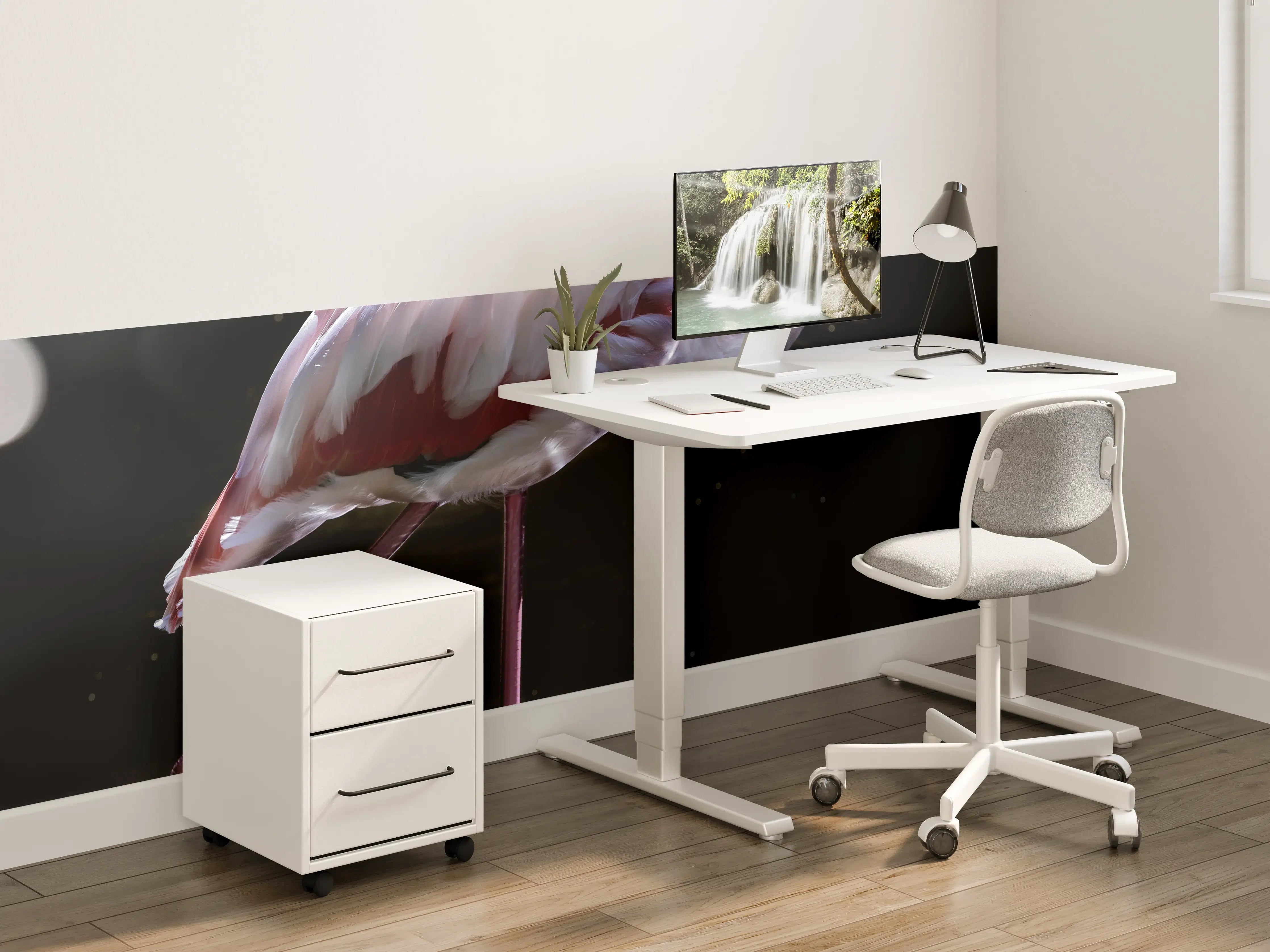 Kinderzimmer Wandgestaltung - Flamingo