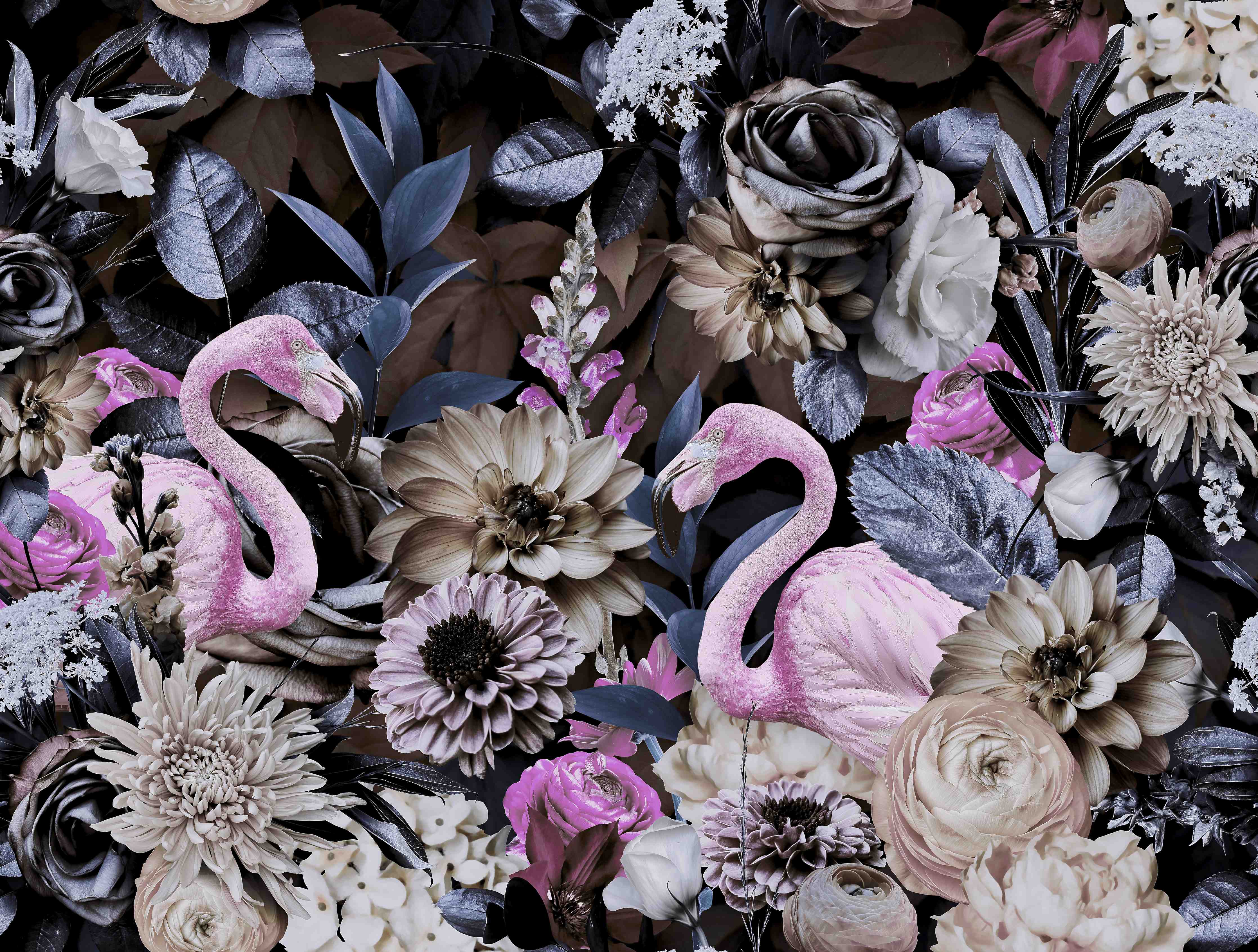 Kinderzimmer Wandgestaltung-Flamingo Garden - Floral