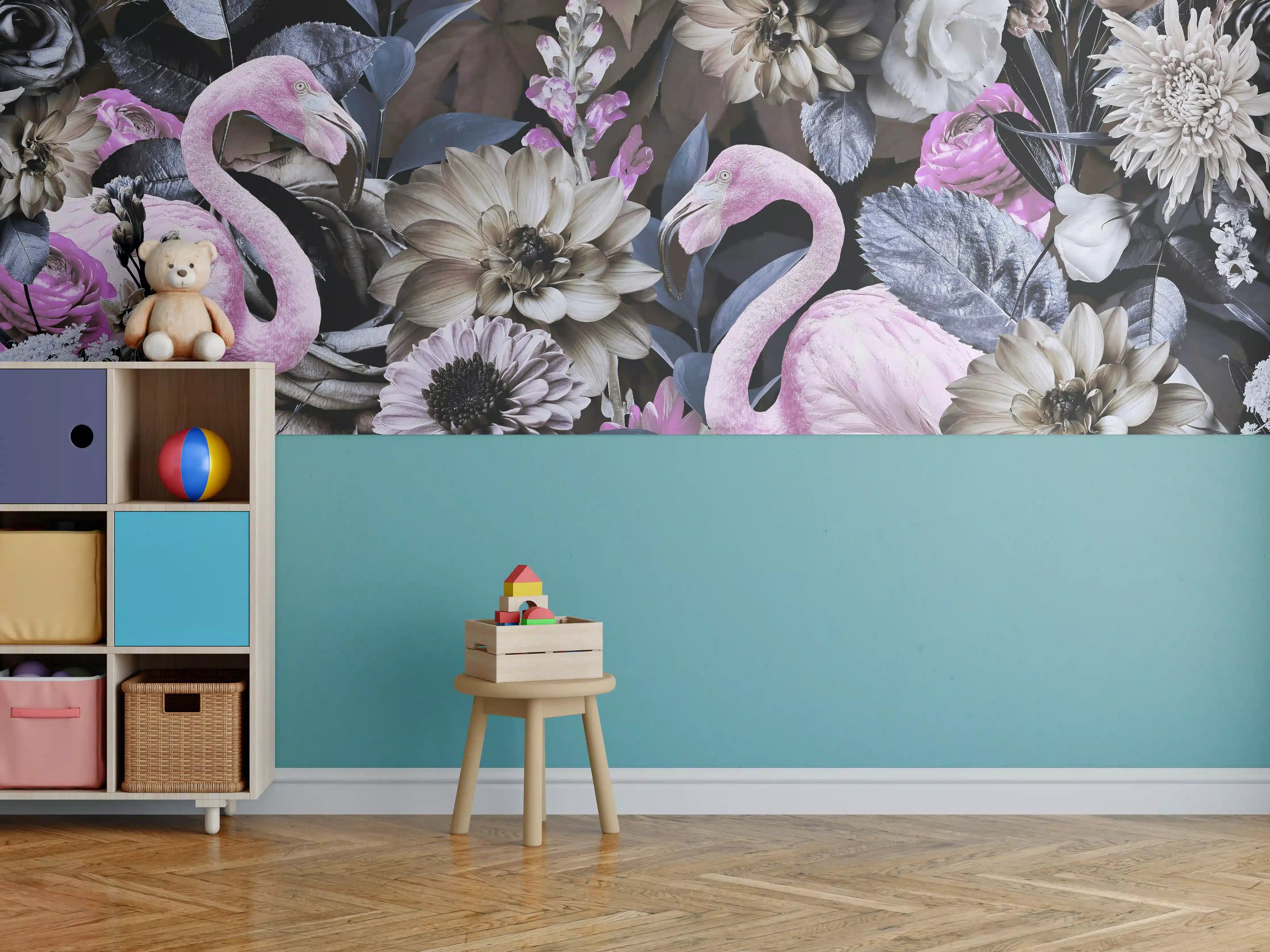 Kinderzimmer Wandgestaltung - Flamingo Garden - Floral