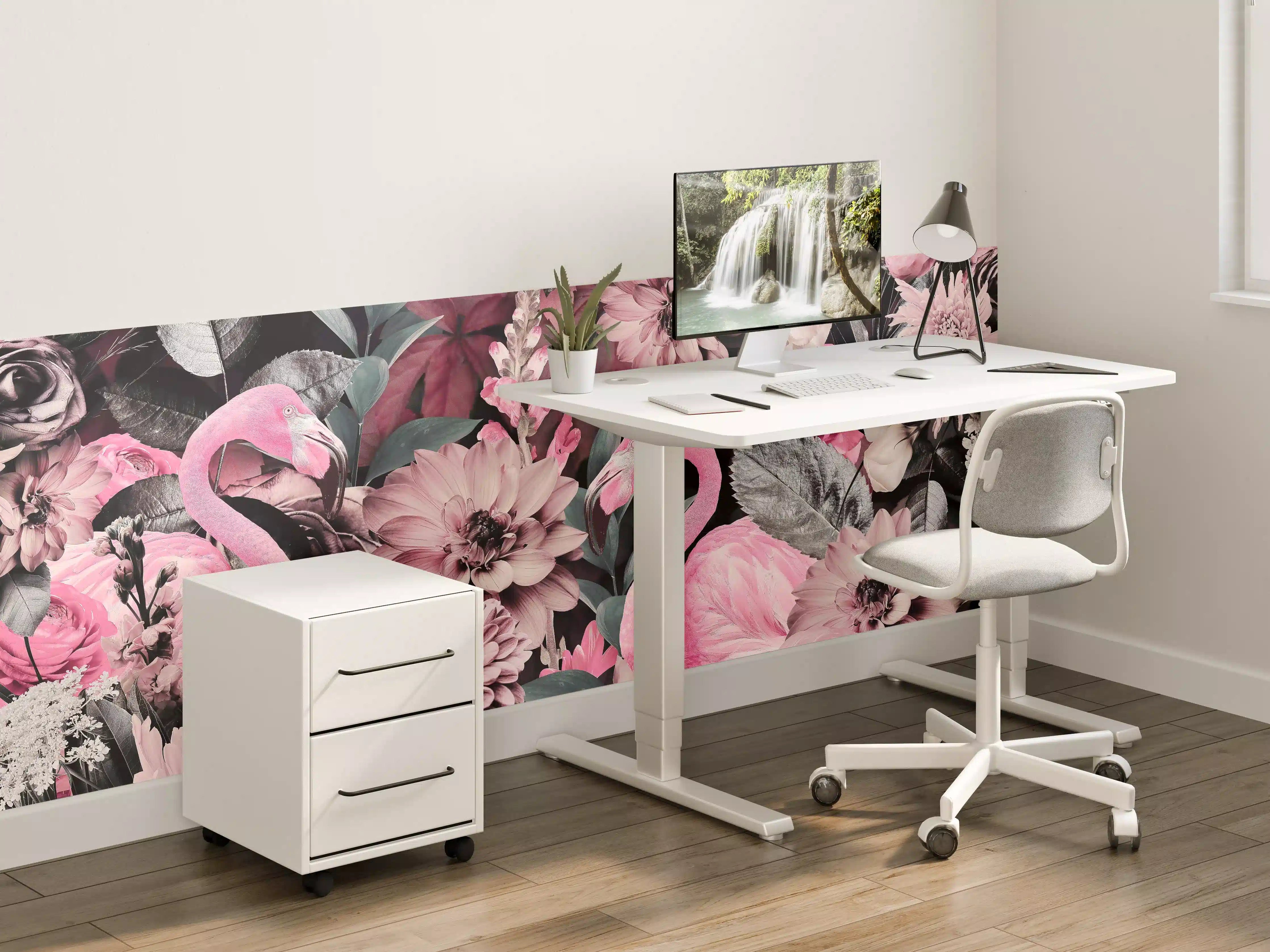 Kinderzimmer Wandgestaltung - Flamingo Garten - Floral