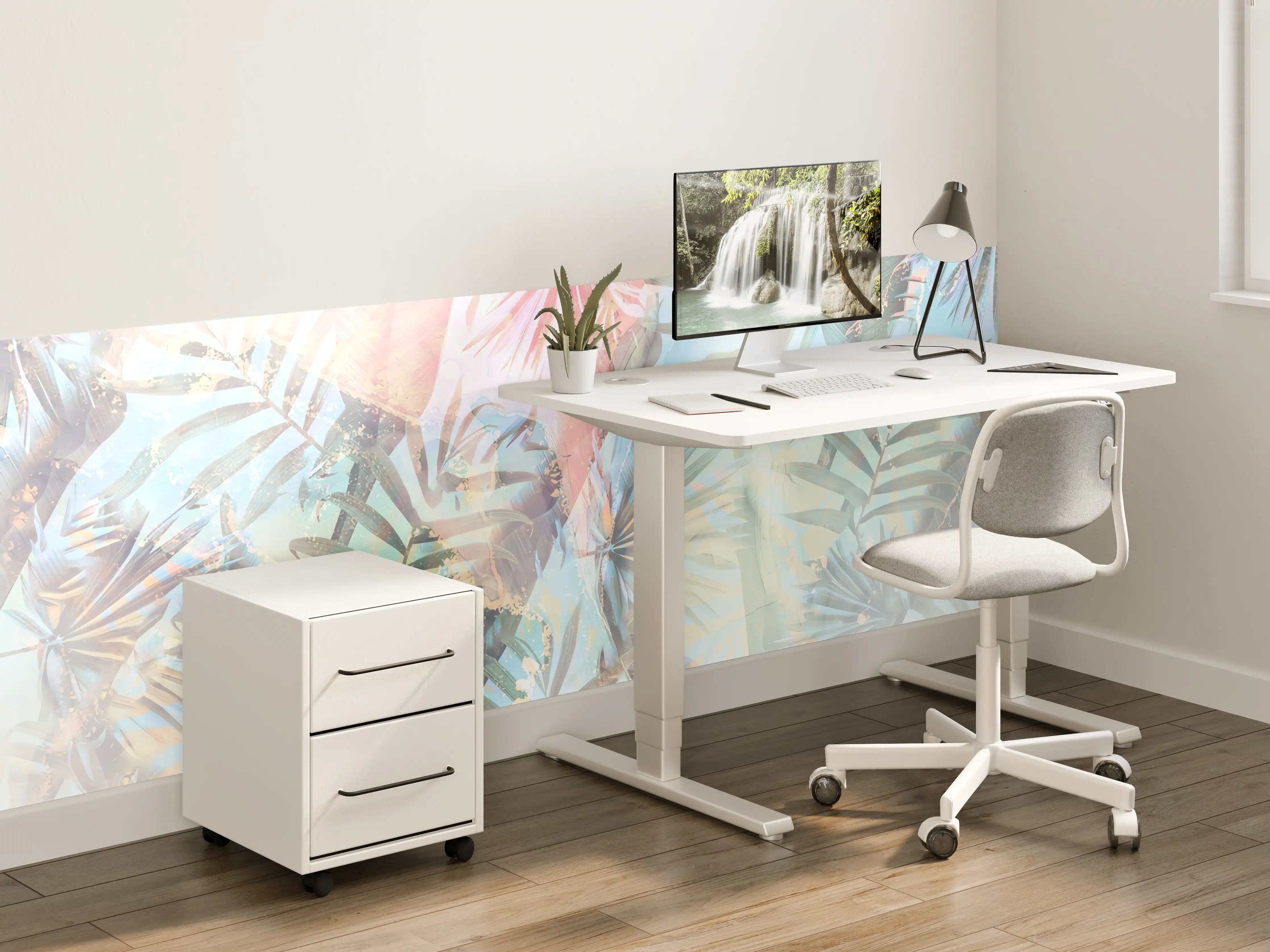 Kinderzimmer Wandgestaltung - Florale Darstellung - Pastell